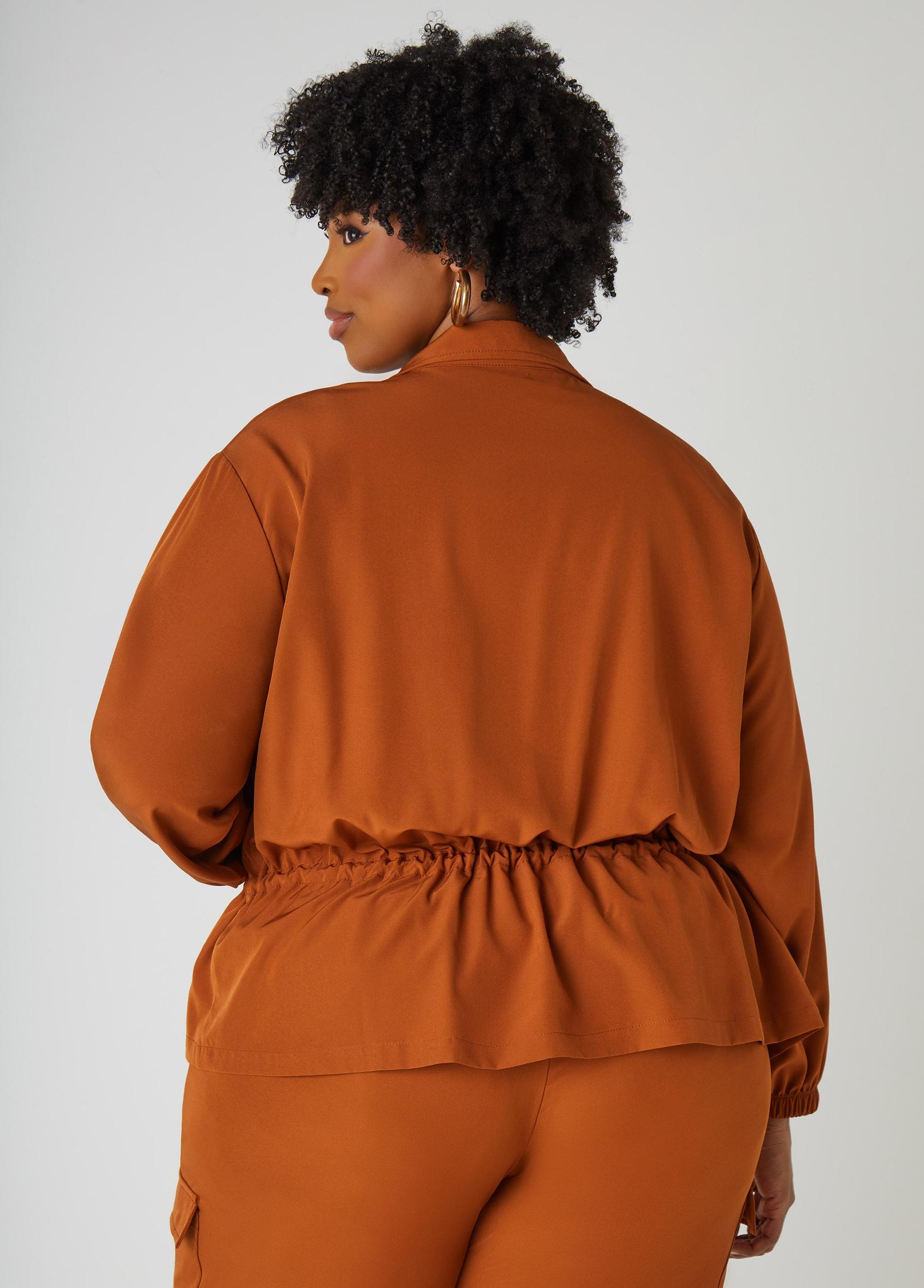 Zip Front Drawstring Jacket Product Image