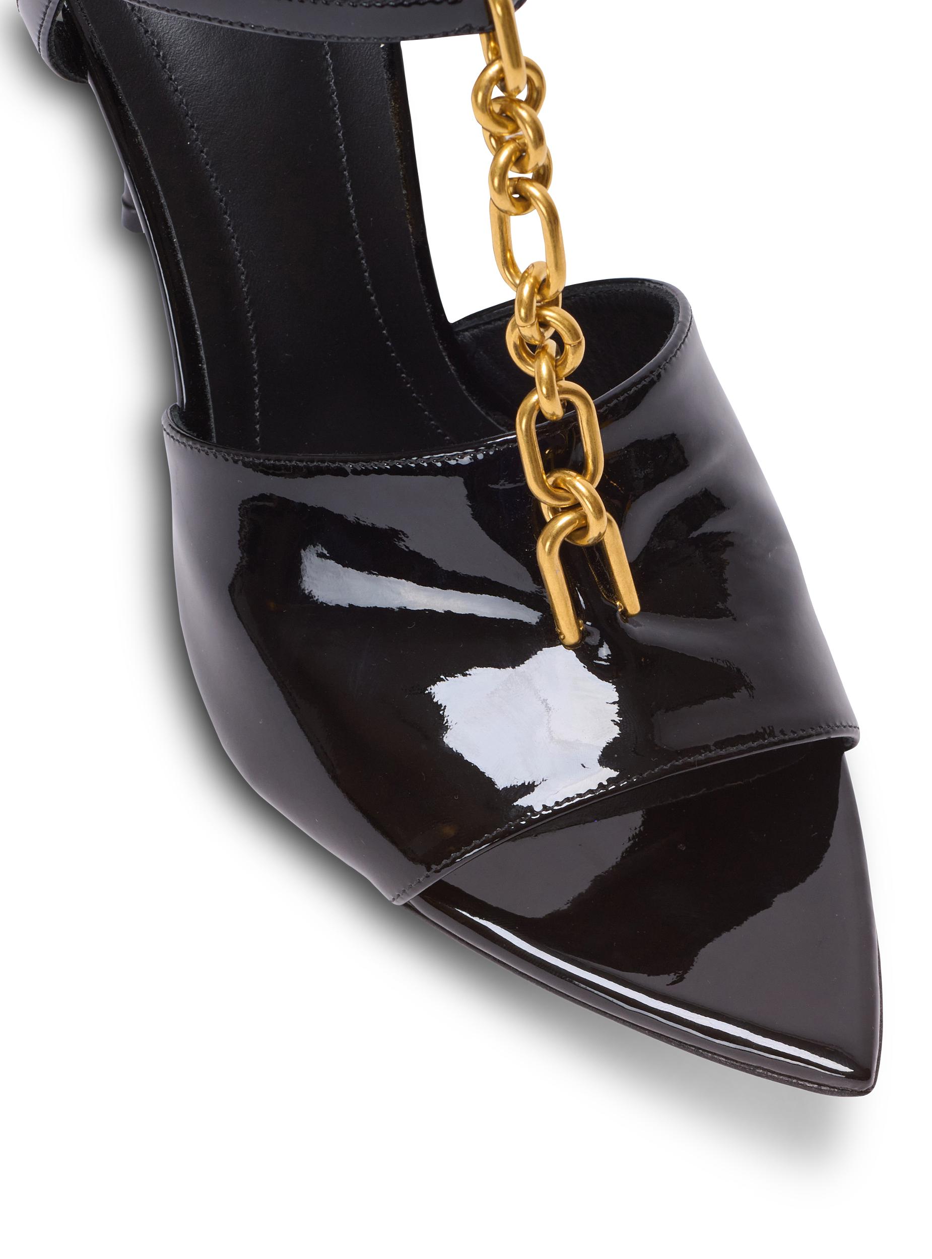 Sync patent leather sandals with heel Product Image