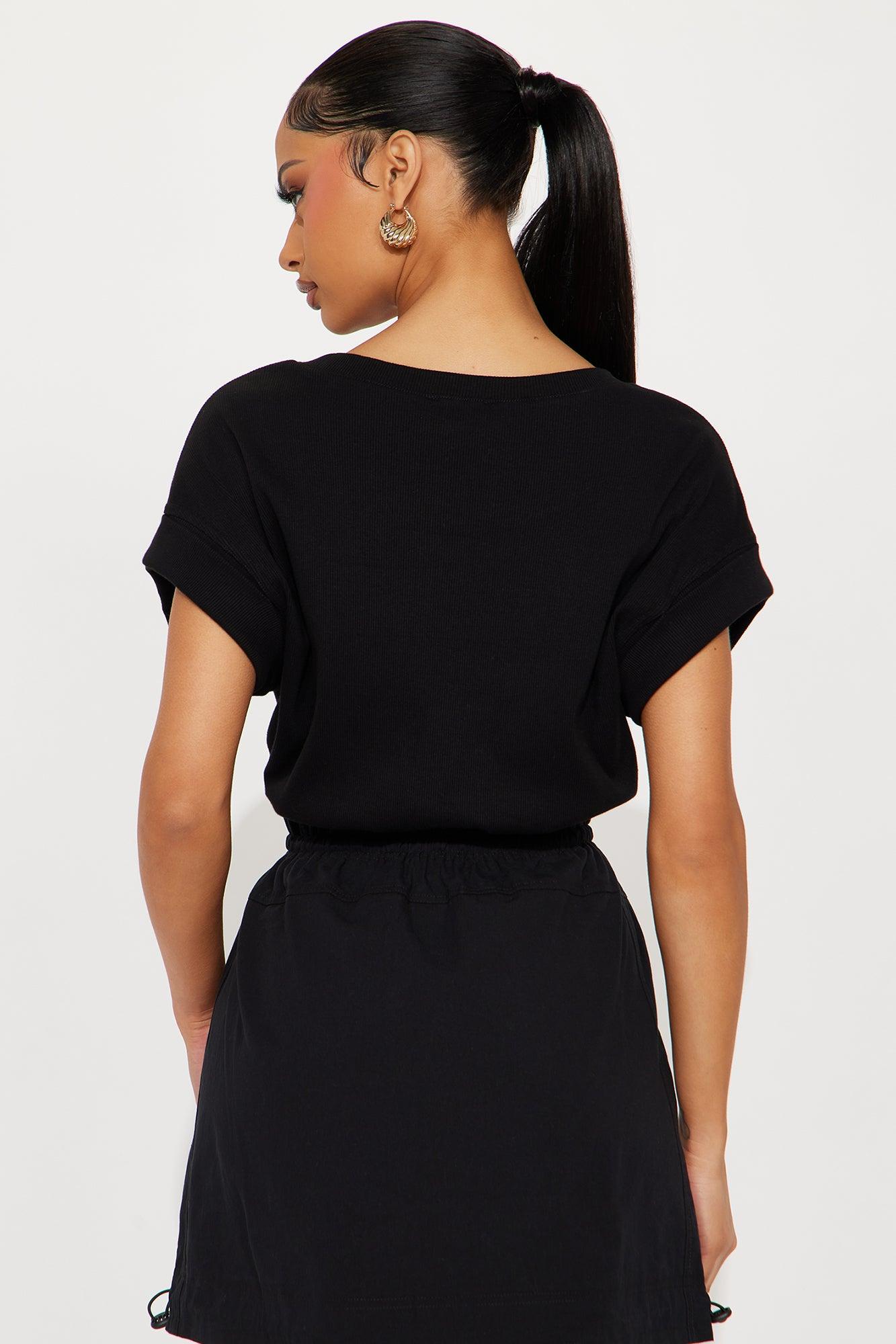 Jordan Short Sleeve Poplin Mini Dress - Black Female Product Image