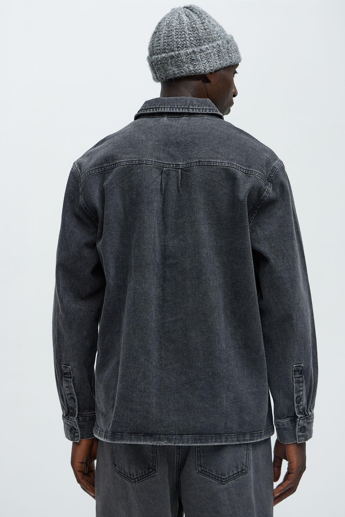 Hatton Denim Button Up Shirt - Black Wash Product Image