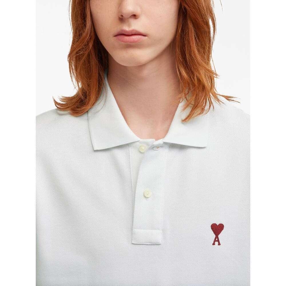 White Cotton Ami de Coeur Polo Product Image