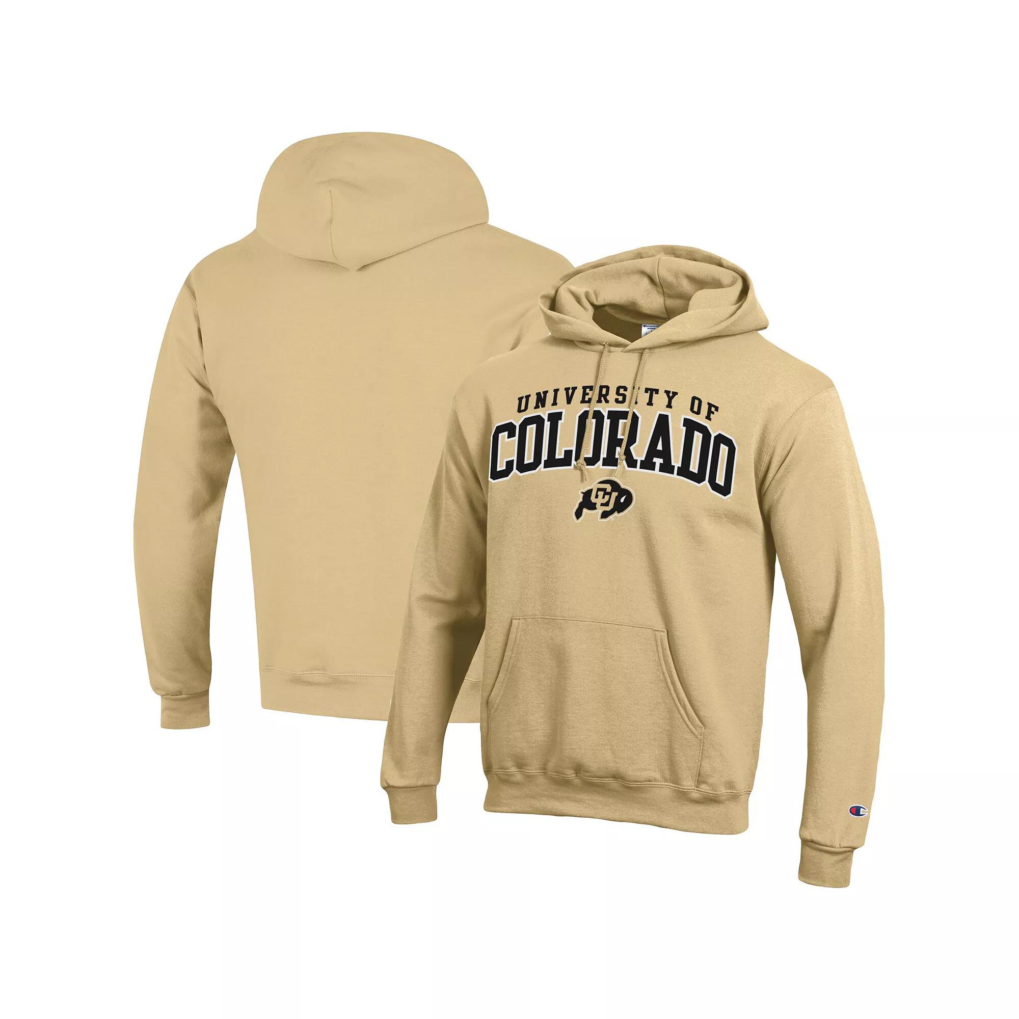 Men's Champion Gold Colorado Buffaloes Property of Powerblend Pullover Hoodie, Size: Large Product Image