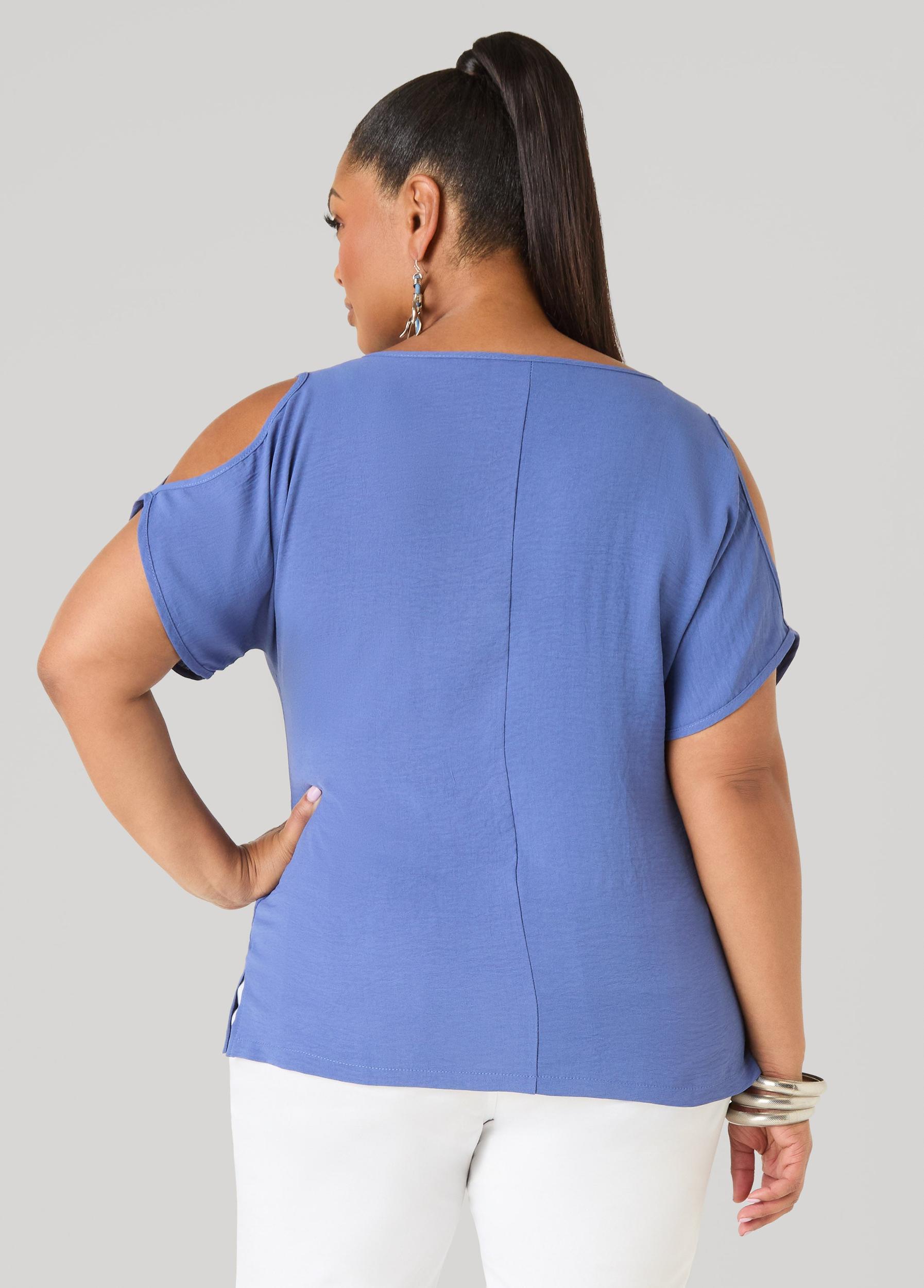 Textured Cold Shoulder Top Product Image