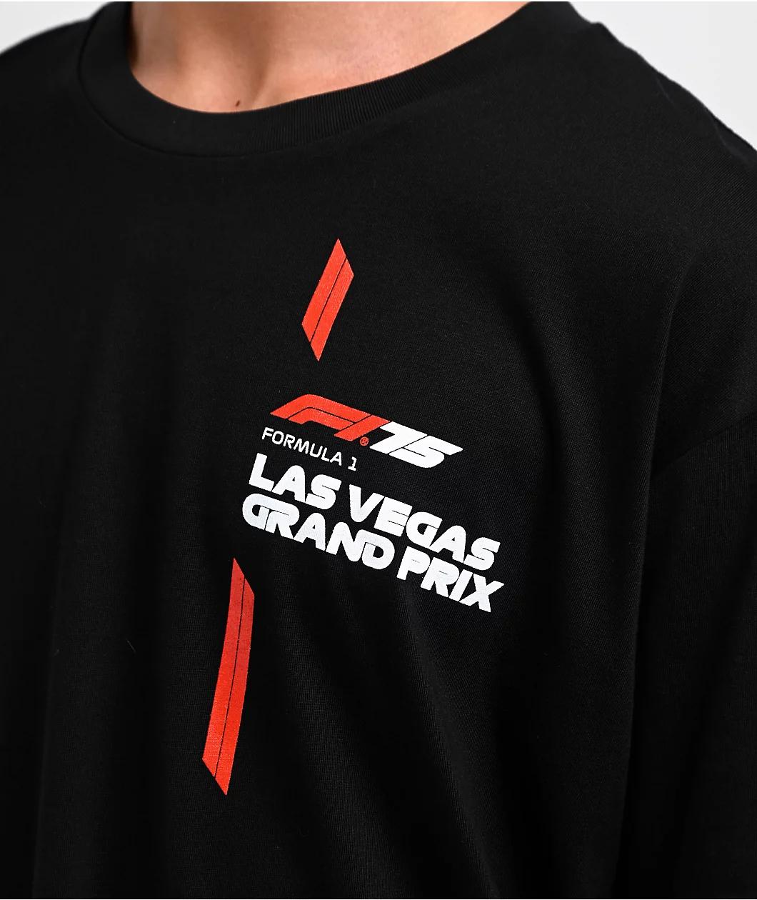 Formula 1 Las Vegas Grand Prix Block Black T-Shirt Product Image