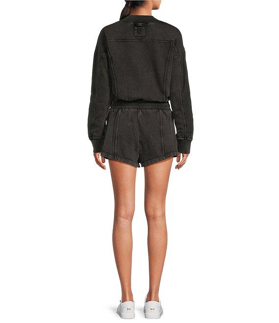 FP Movement Intercept V-Neckline Long Sleeve Drawstring Waist Romper Product Image