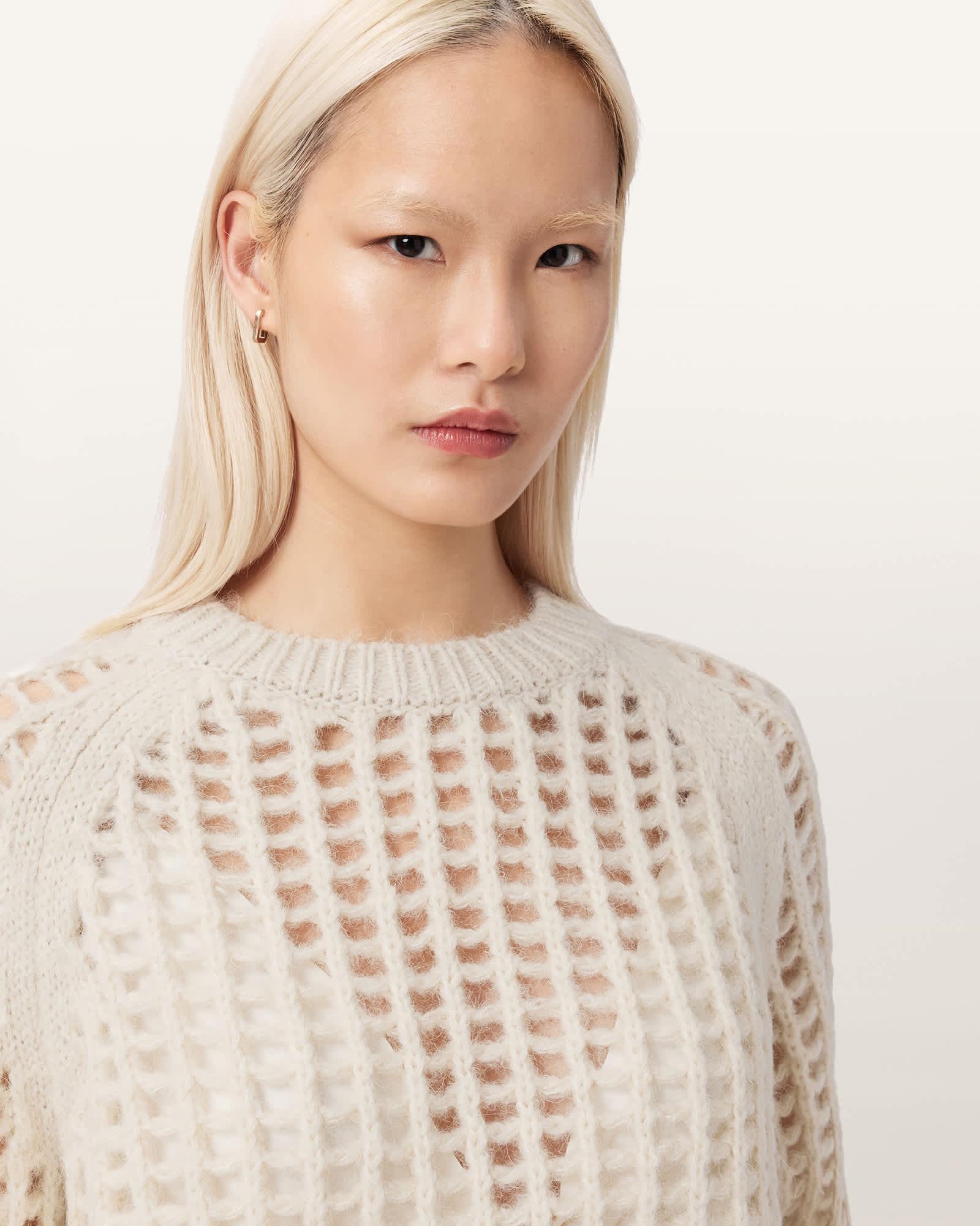 Suniva Wool Sweater Chalk White | ALLSAINTS US Product Image