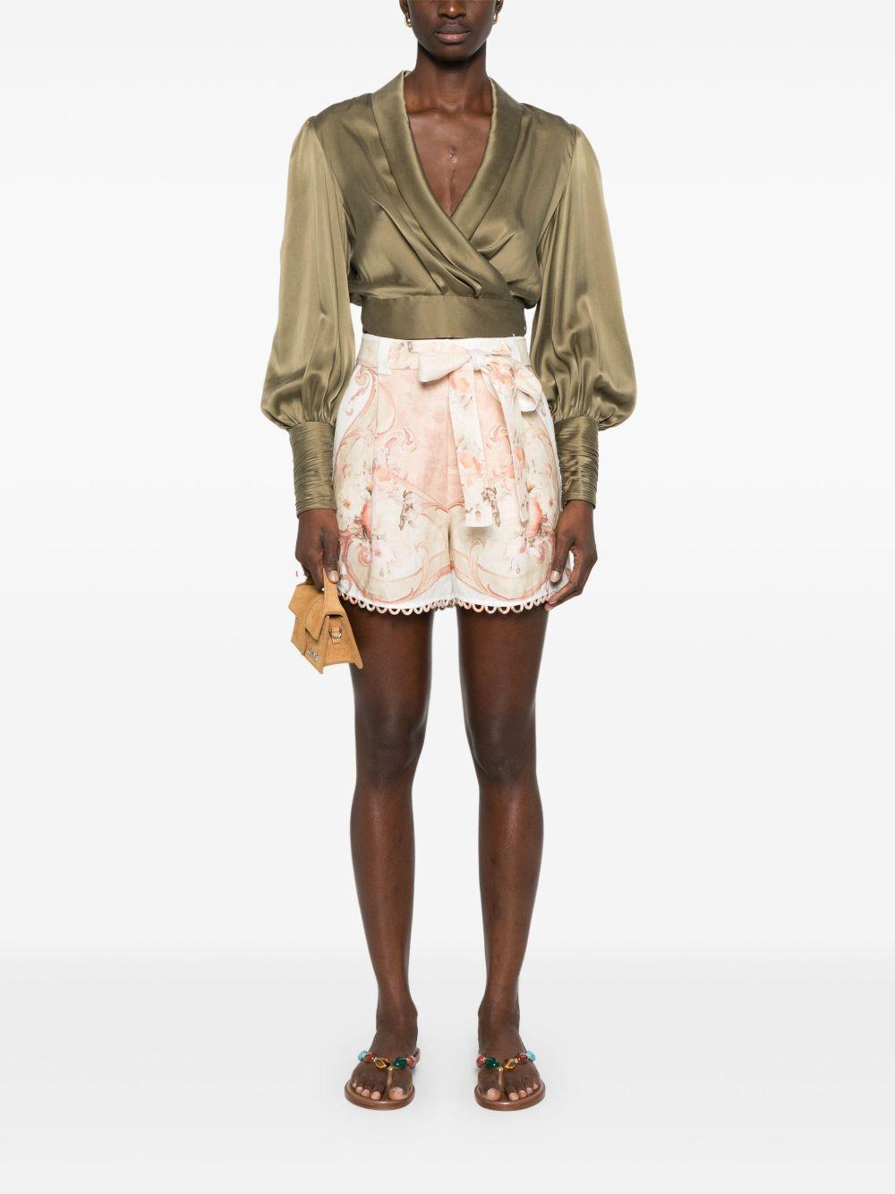 printed linen shorts Product Image