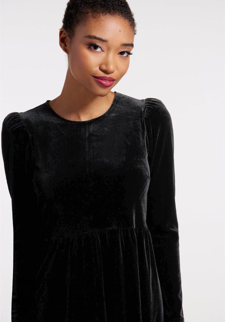 Crushing On You Velvet Skater Dress (Final Sale) Product Image