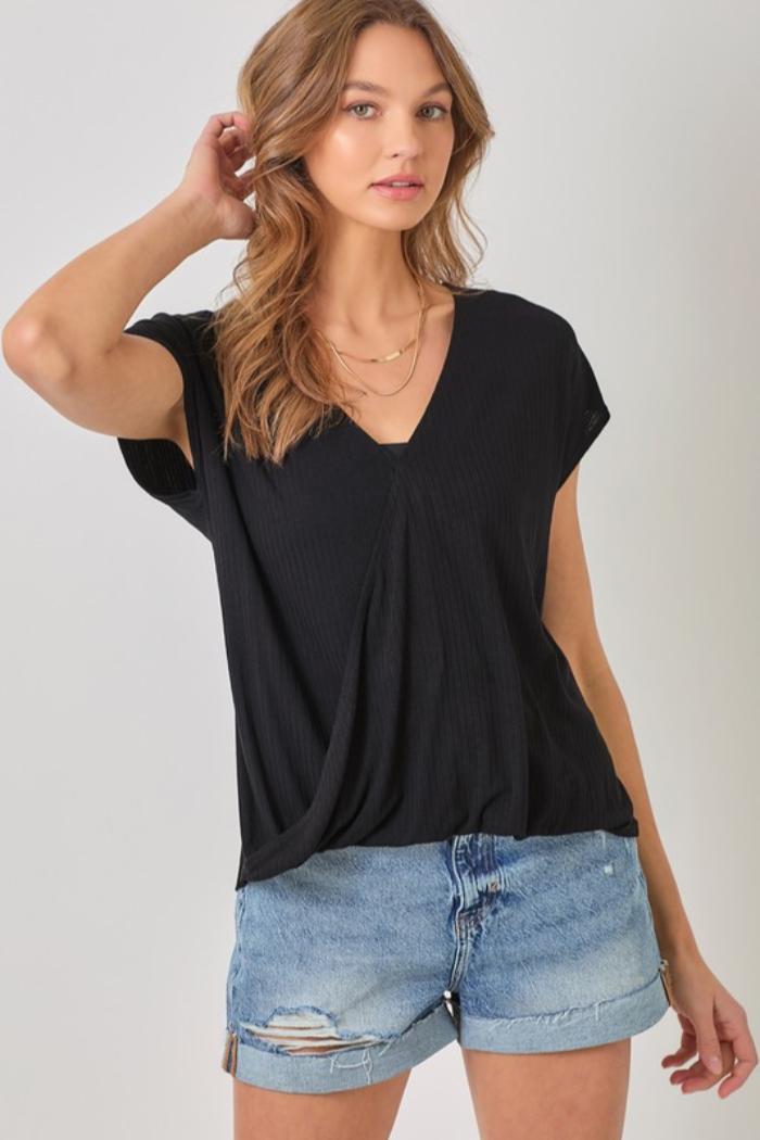 Surplice V Neck Top Product Image