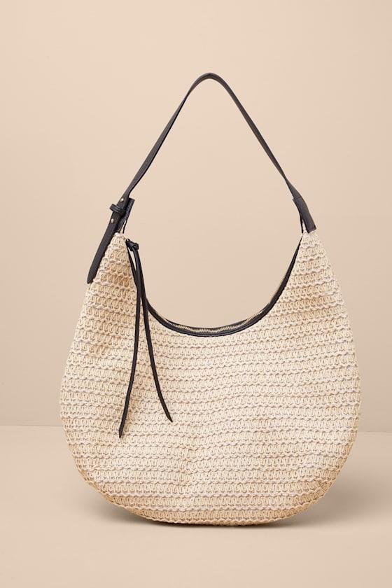 Deyna Natural Woven Raffia Shoulder Bag Product Image