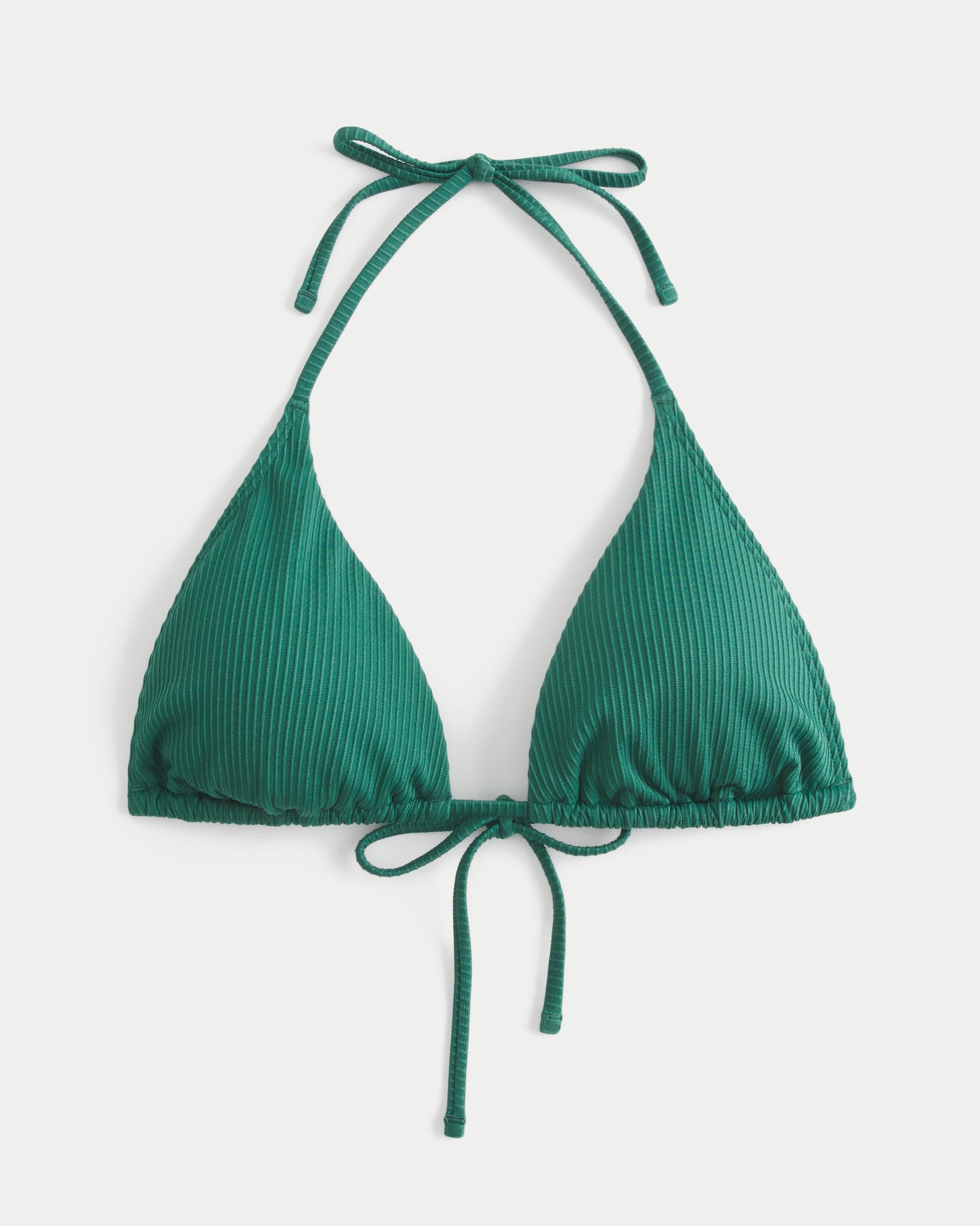Ribbed Multi-Way Triangle Bikini Top Product Image
