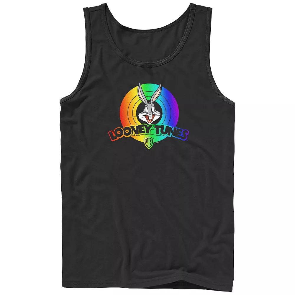 Men's Looney Tunes Rainbow Logo Graphic Tank,  Product Image