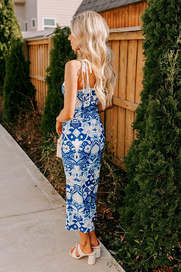 Ocean Eyes Floral Midi Dress Product Image