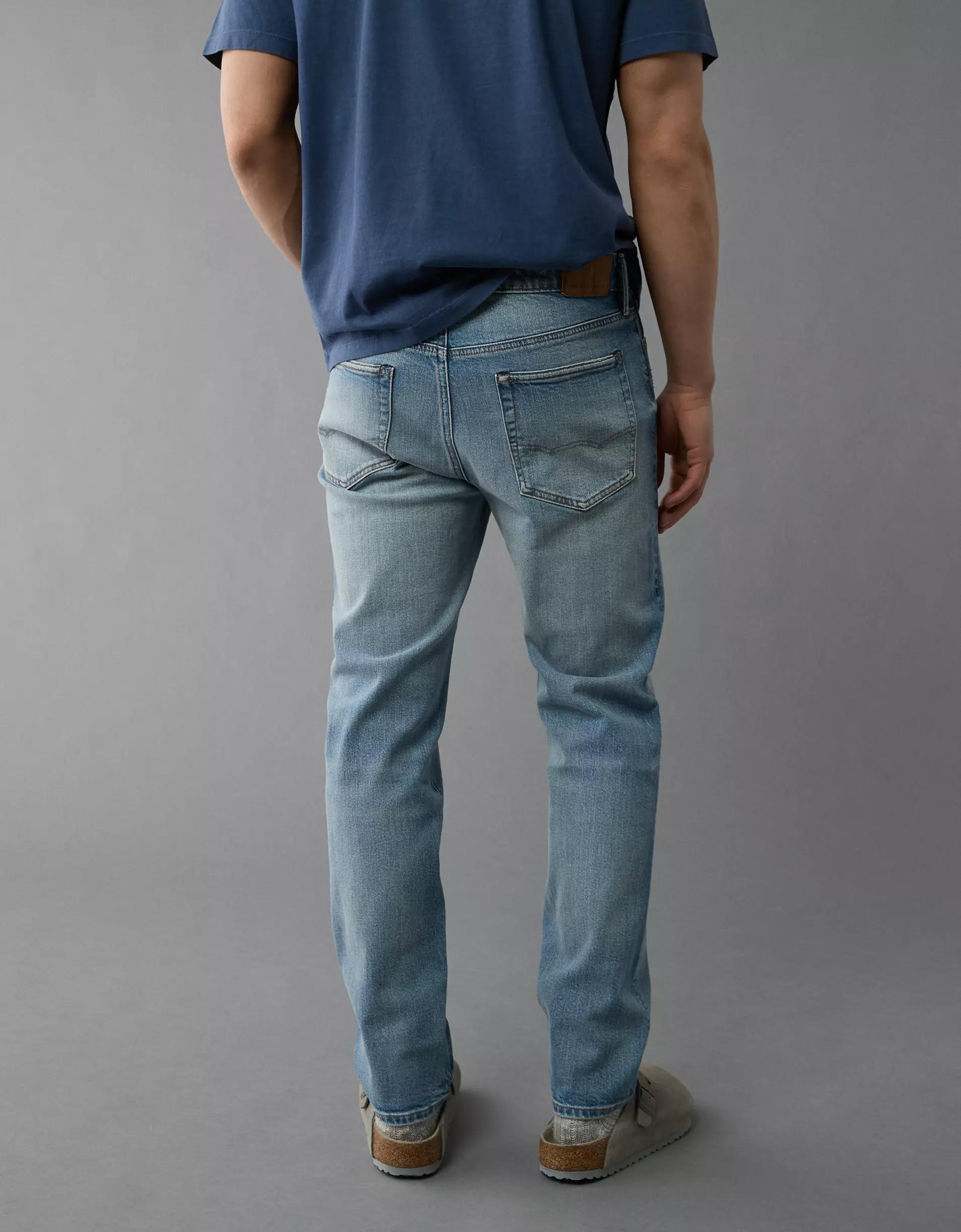 AE EasyFlex +TENCEL™ Fibers Ripped Slim Straight Jean Product Image