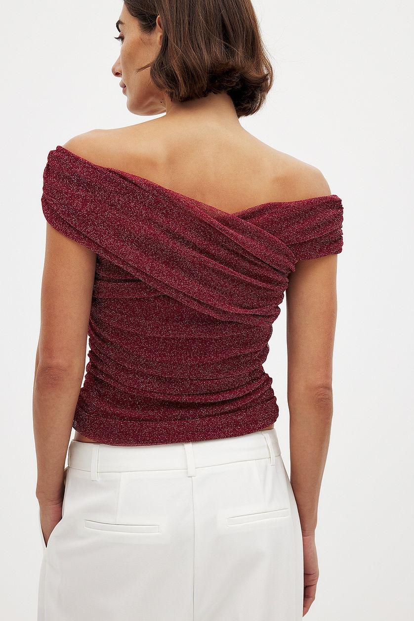 Off Shoulder Glitter Top Product Image