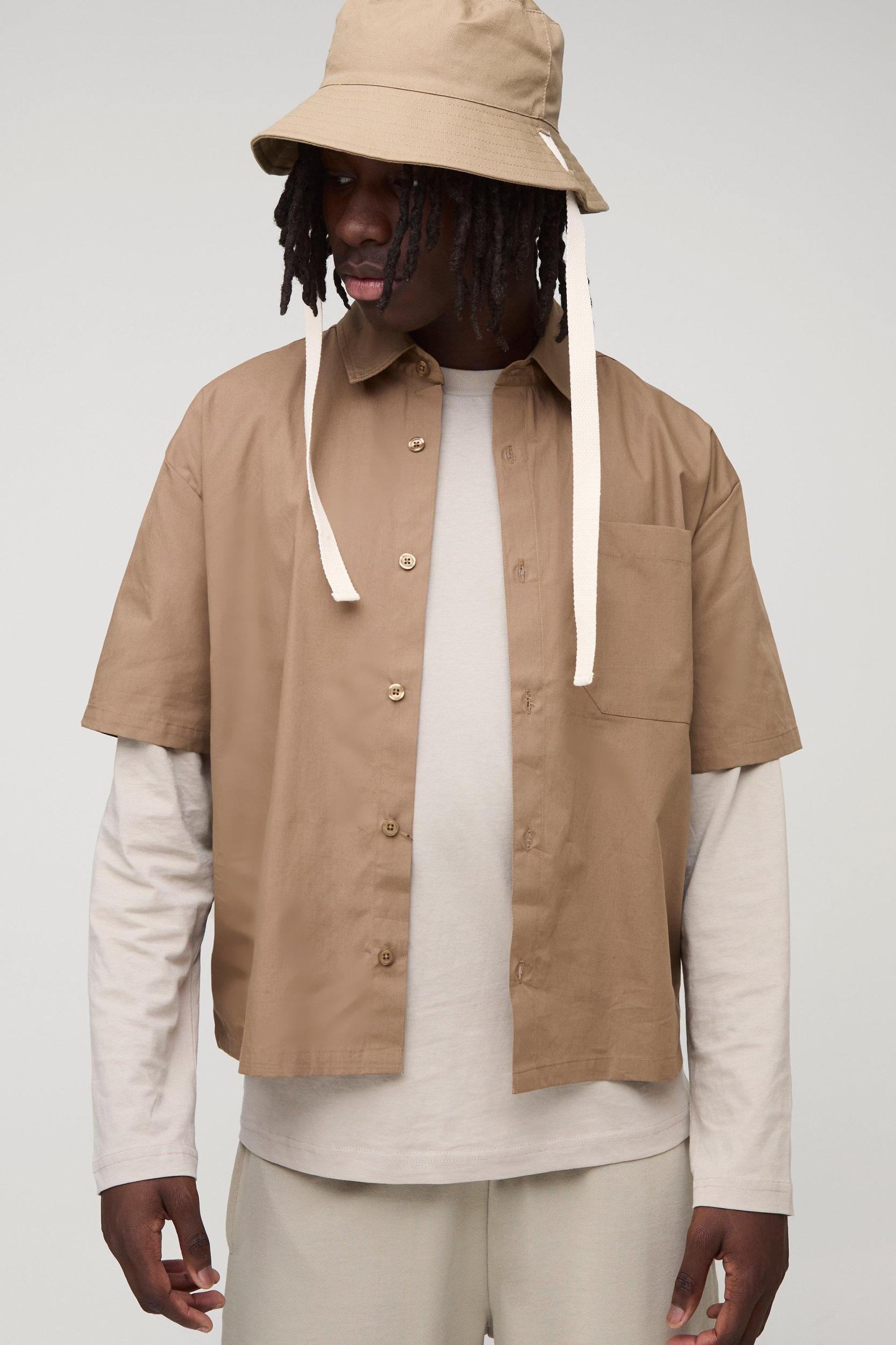 Oversized Boxy OFFICIAL Printed Collared Shirt | boohooMAN USA Product Image