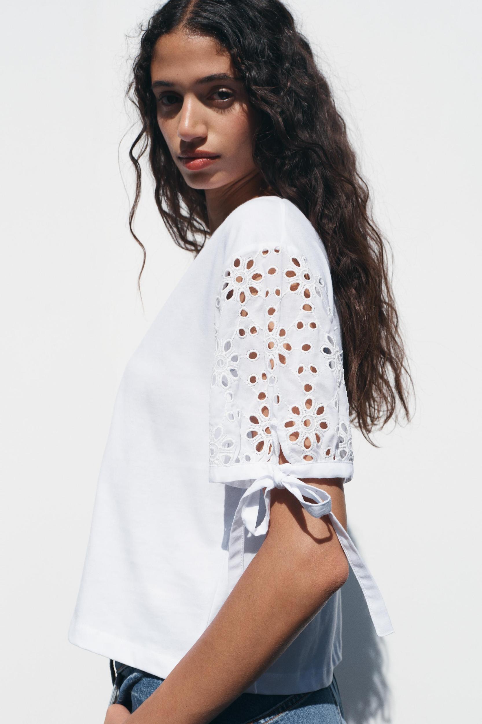 EMBROIDERED TIE T-SHIRT Product Image