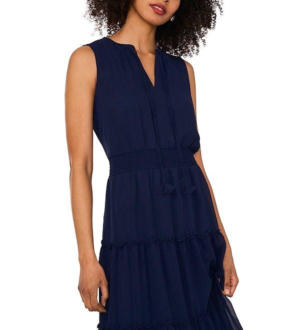 1. STATE V-Neckline Sleeveless Gauze Maxi Dress Product Image