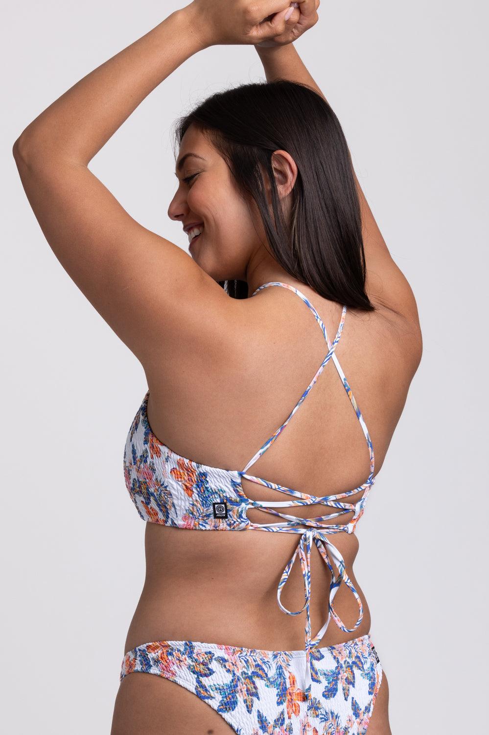 Luna Smocked Bikini Top - Flora Tiki Female Product Image