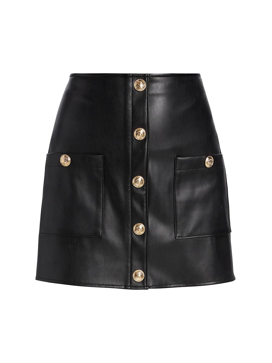 Womens Truman Faux Leather Miniskirt Product Image