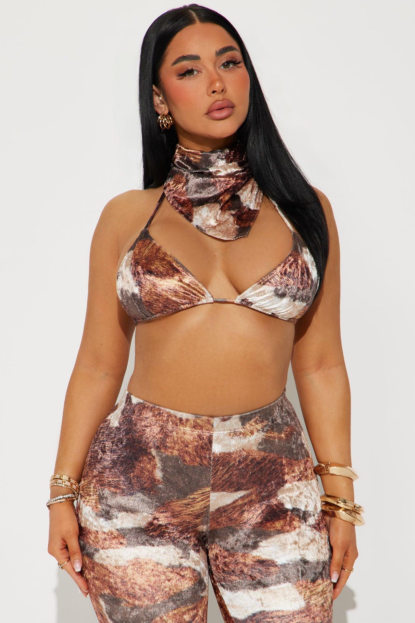 Free Spirit 3 Piece Pant Set - Brown/combo Product Image