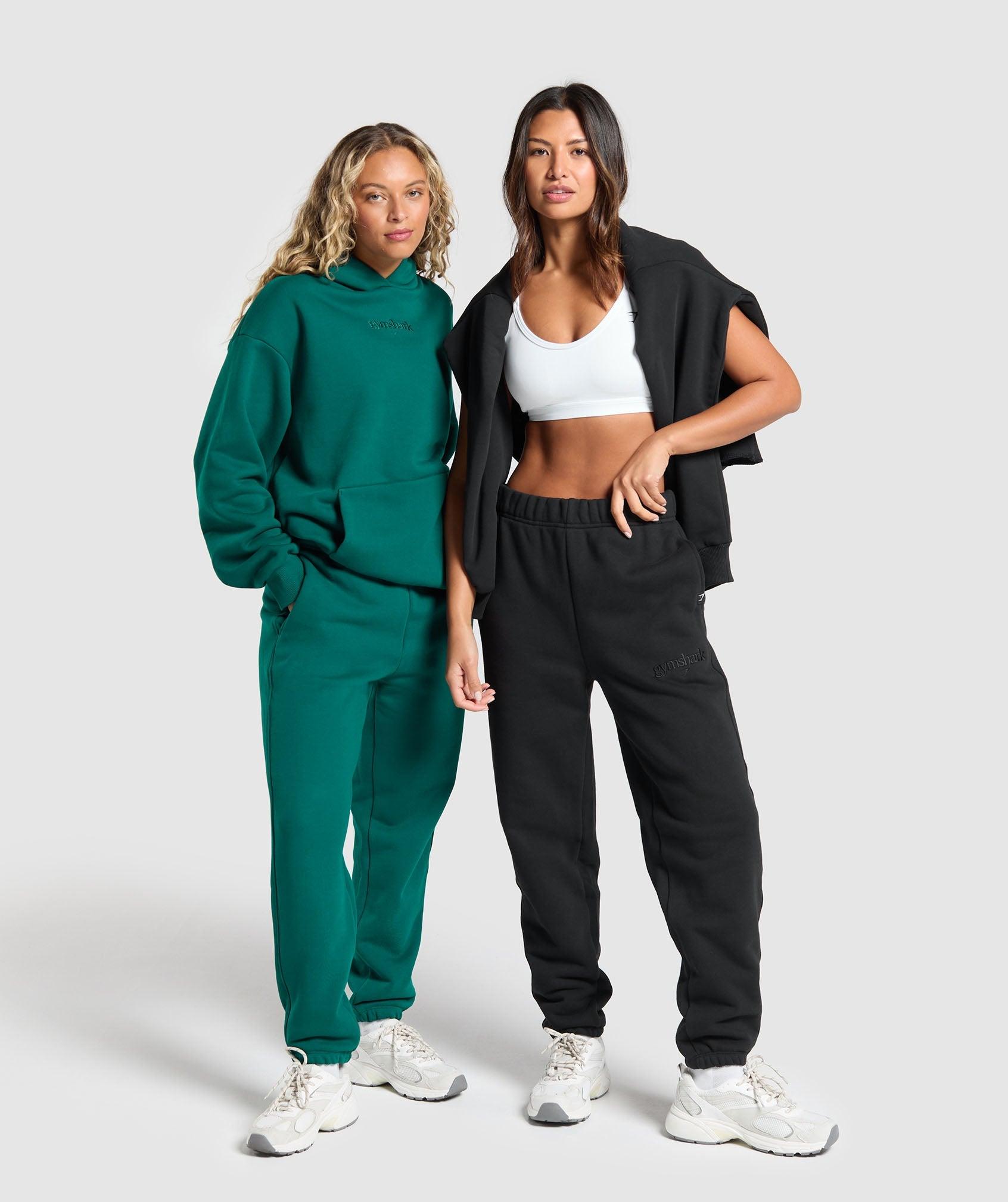 Gymshark Embroidered Logo Oversized Joggers - Black Female Product Image