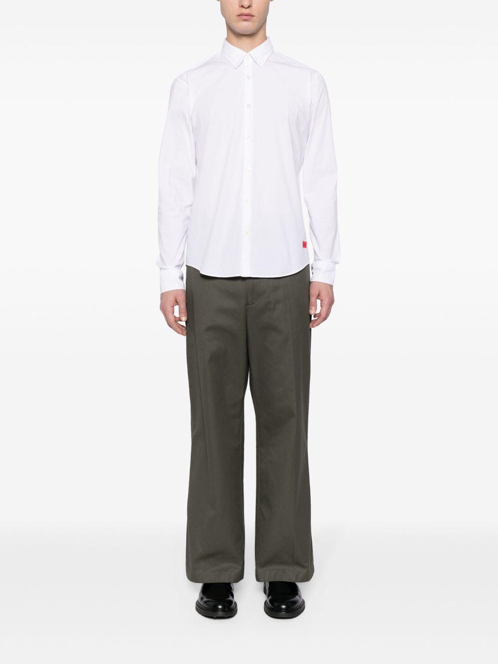 logo-embroidered cotton shirt Product Image