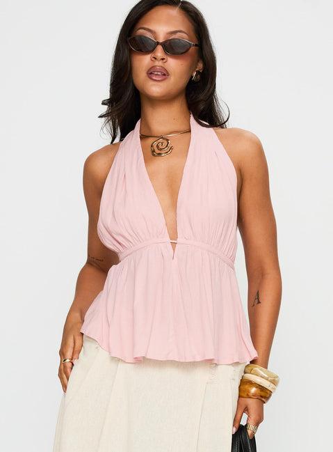 Saddler Halter Top Pink Product Image