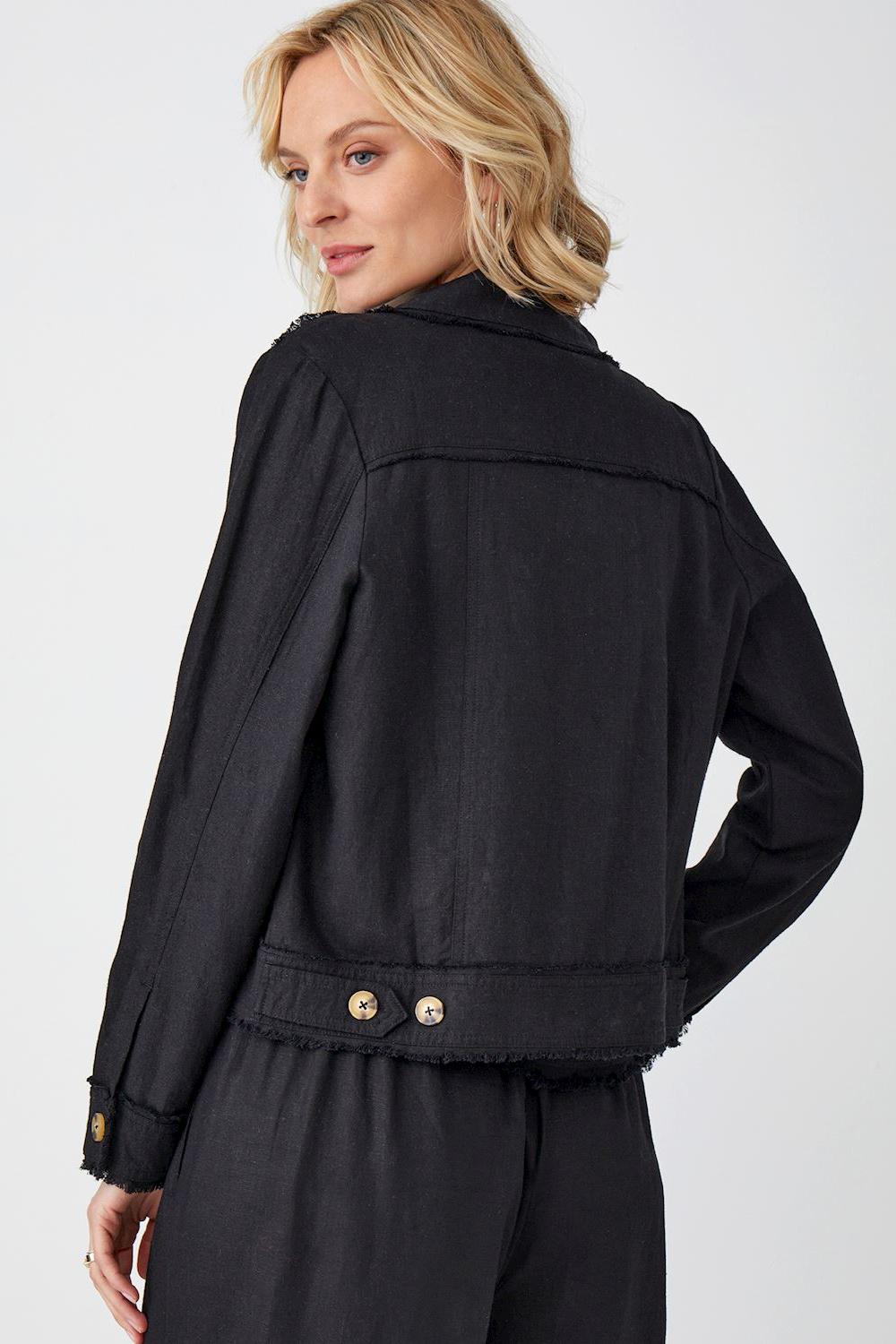 Linen Frayed Jacket Product Image