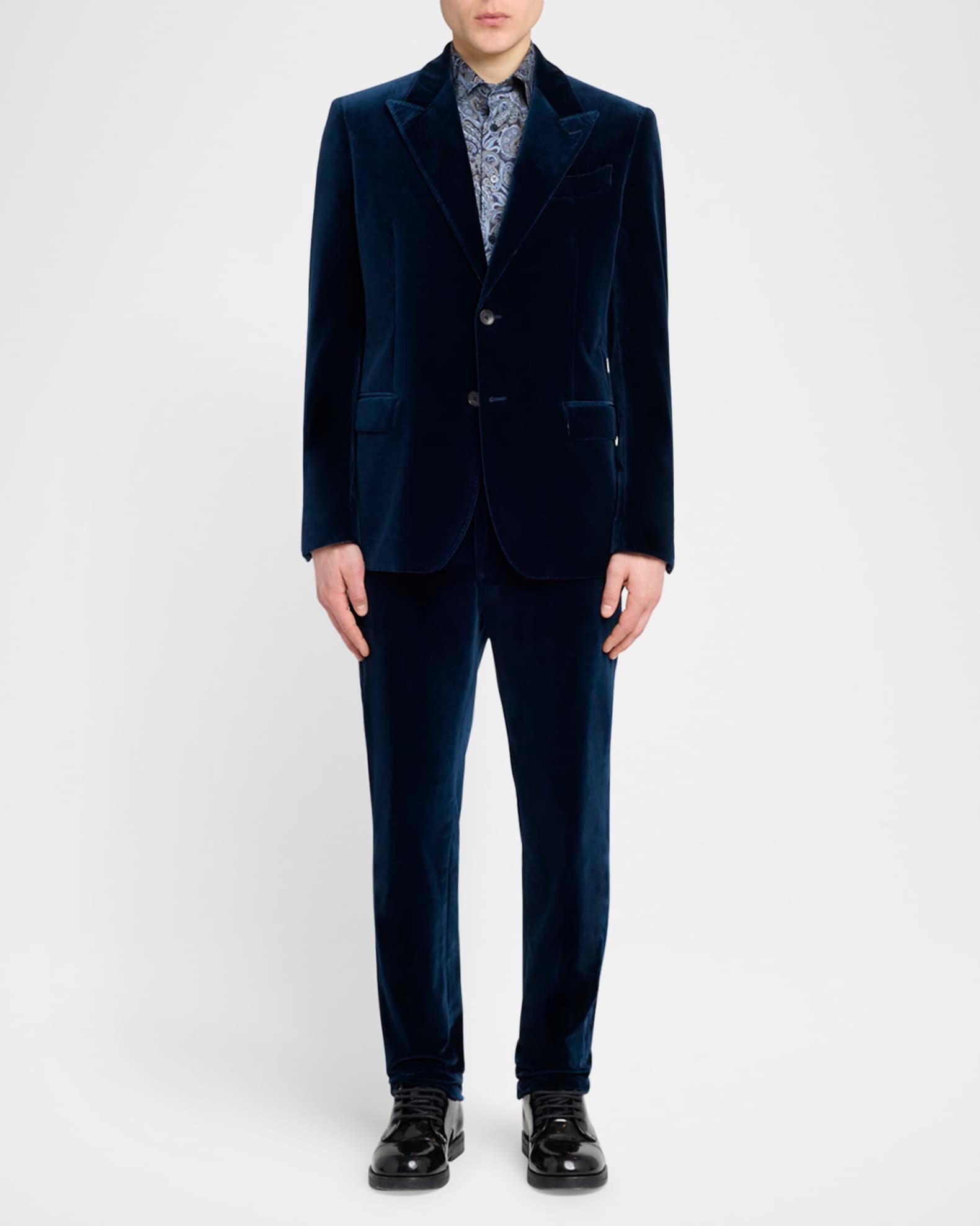 Men's Velvet Peak-Lapel Sport Coat Product Image