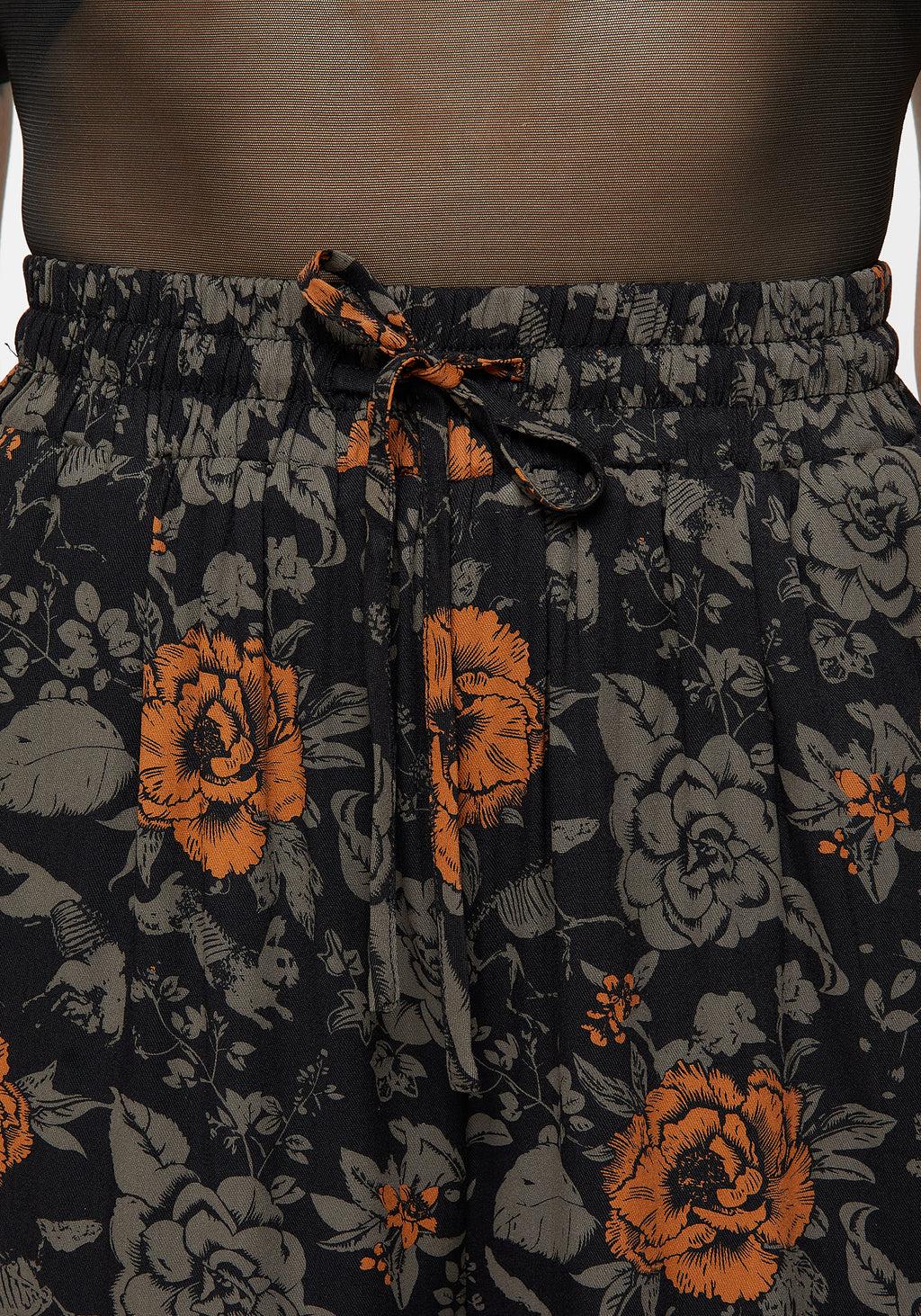 Mortify Floral Print Wide Leg Trousers Product Image