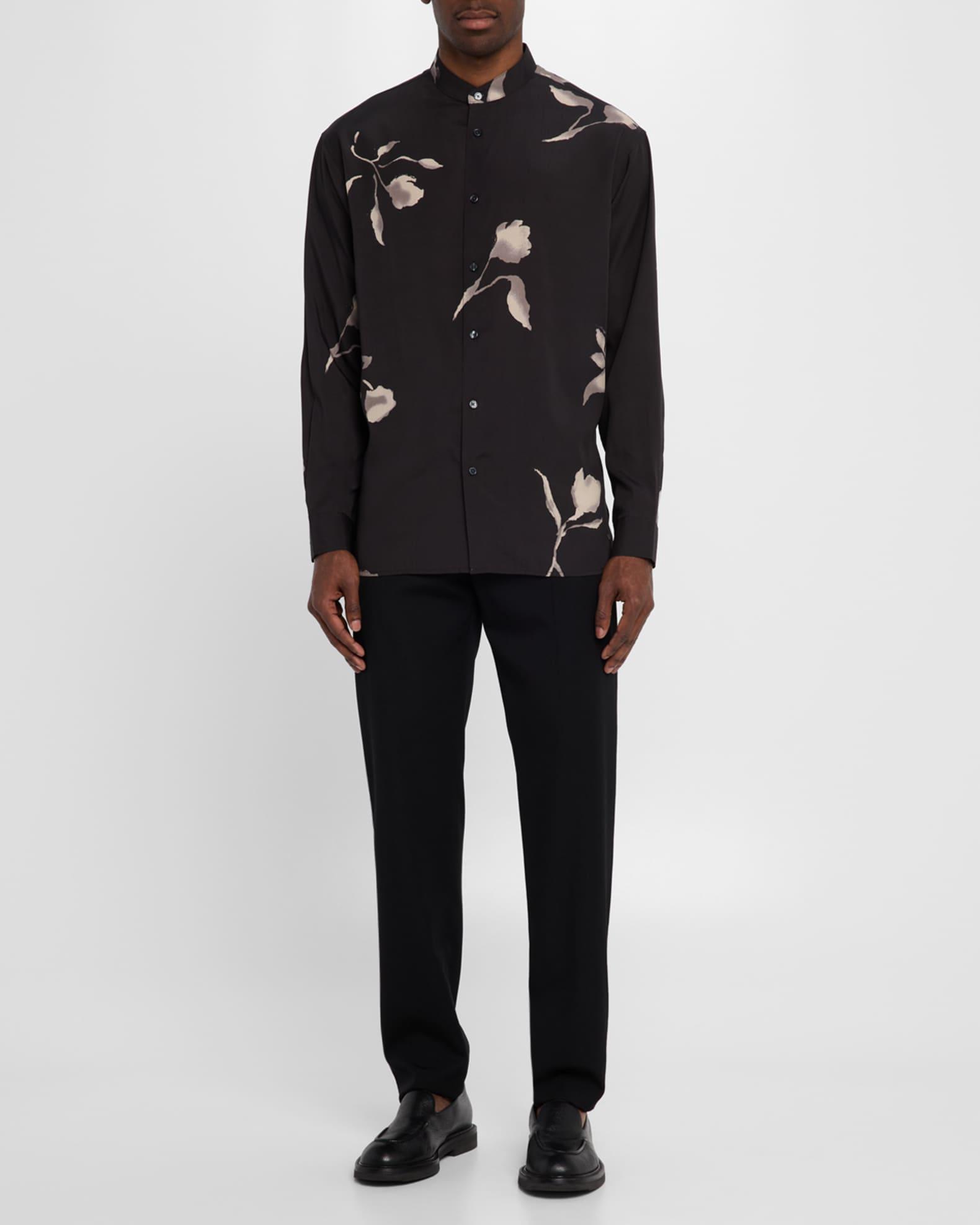 Men's Leaf-Print Sport Shirt Product Image