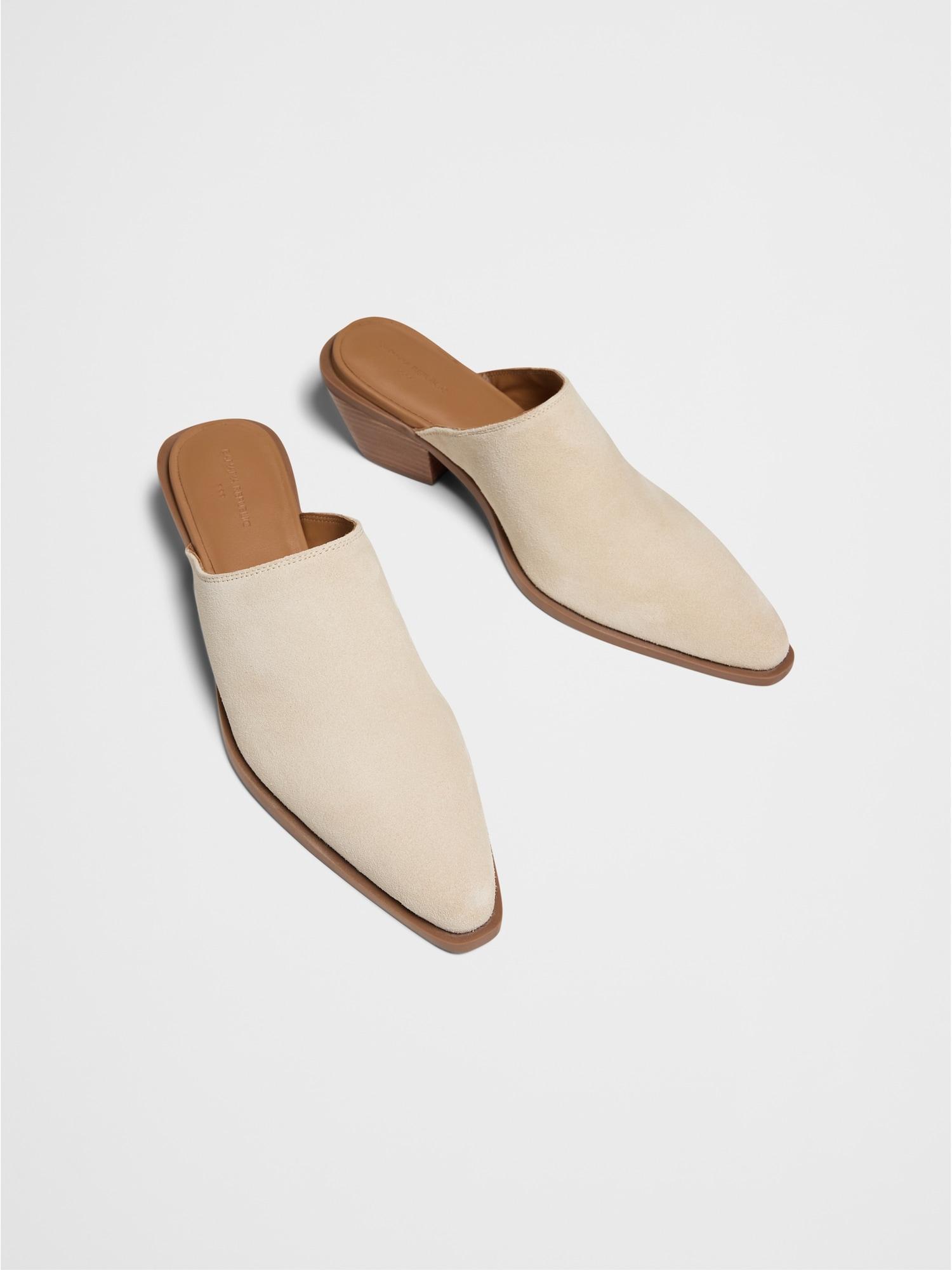 Leather Heeled Mule Product Image