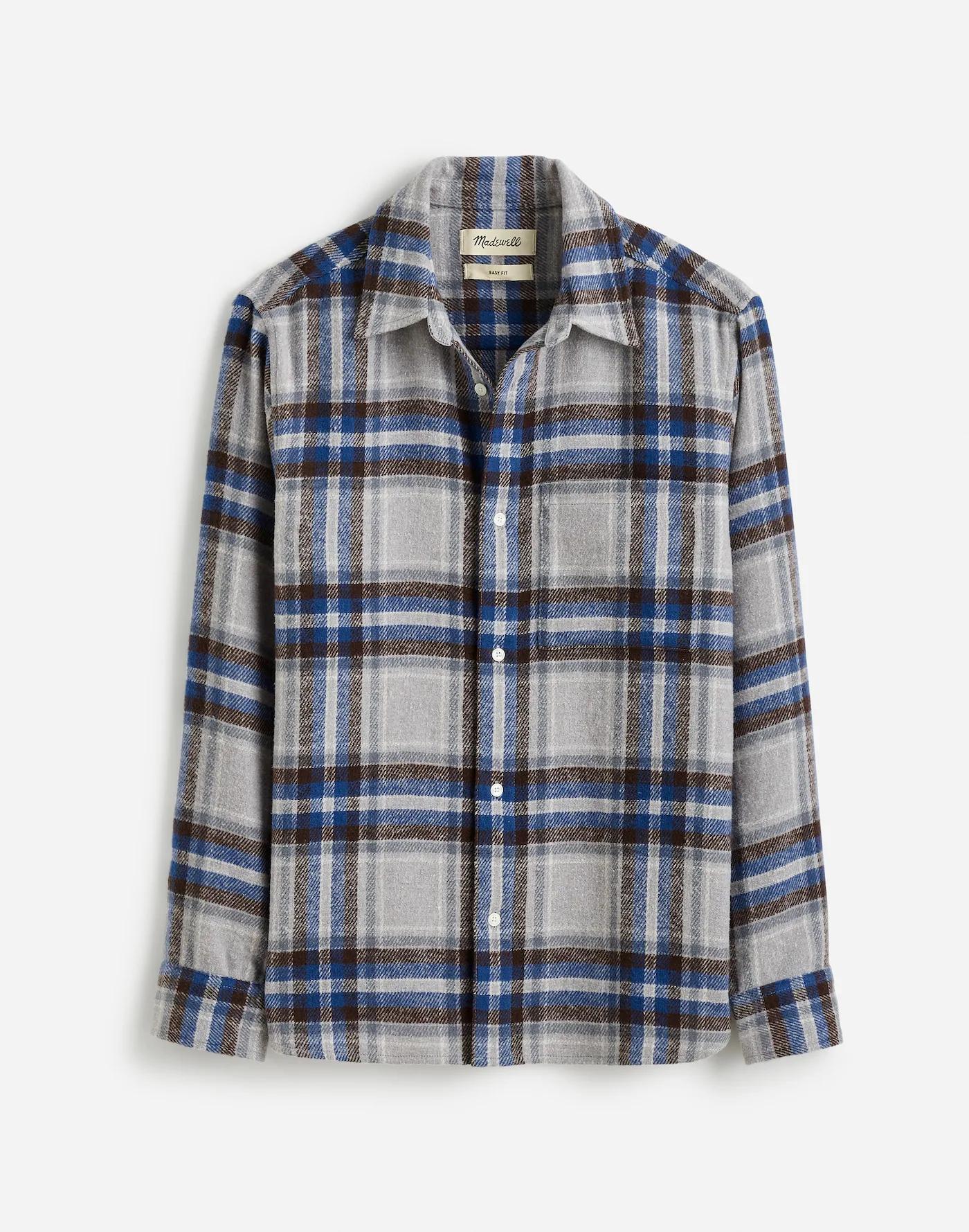 Brushed Flannel Easy Long-Sleeve Shirt Product Image
