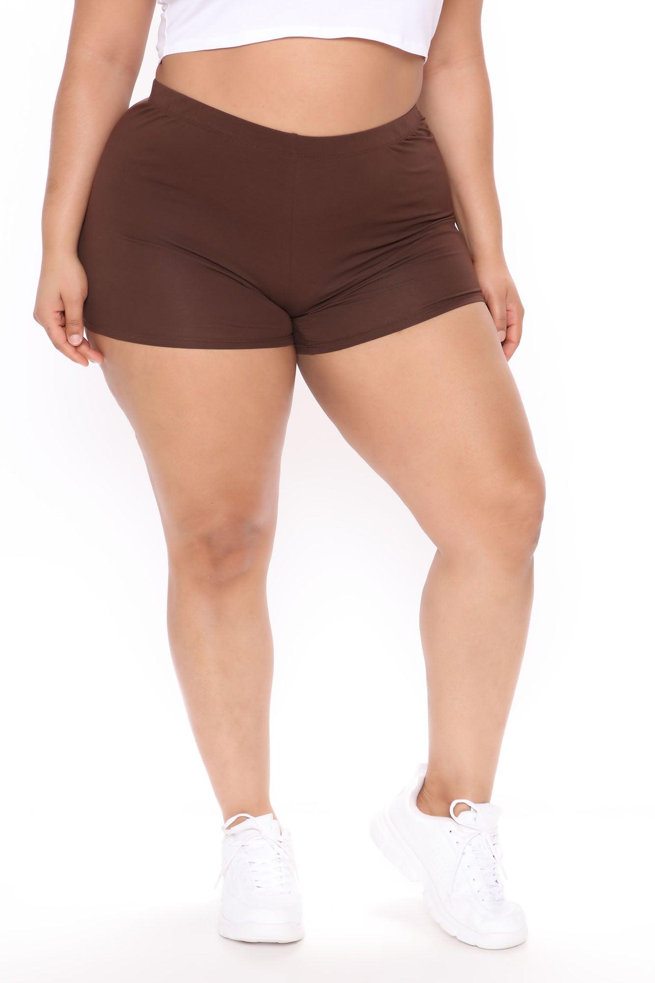 Plain Jane Mini Shorts - Chocolate Product Image