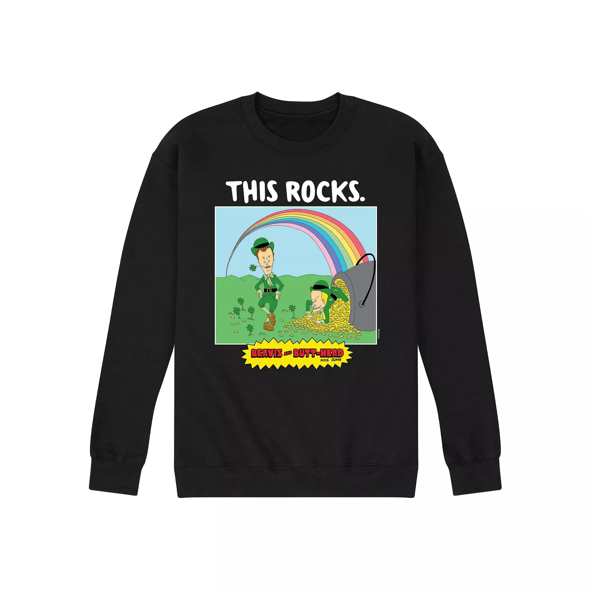 Men's Beavis And Butthead St Patricks Day Sweatshirt,  Product Image