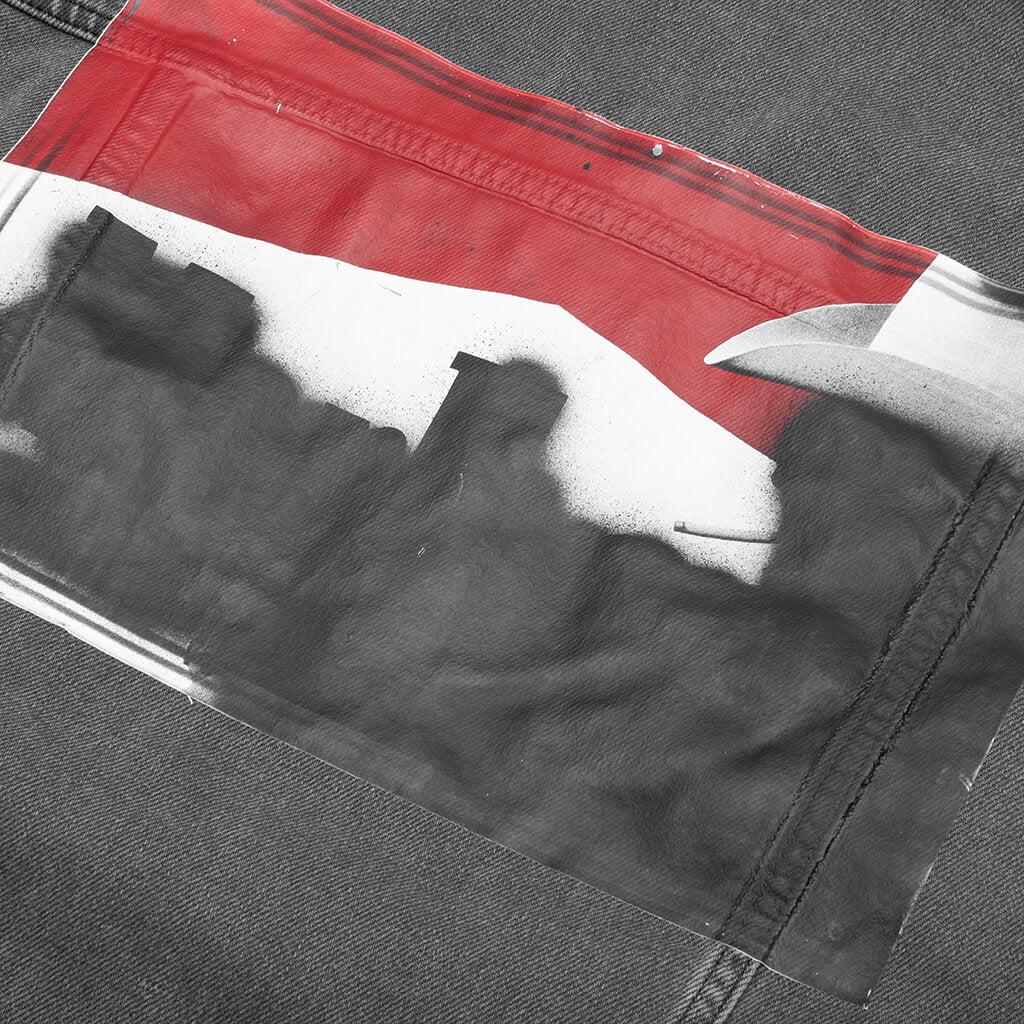 Mark Flood Square Denim Jacket - Washed Black Male Product Image