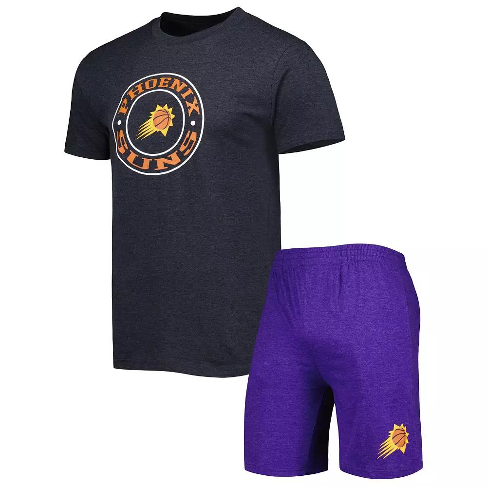 Men's Concepts Sport Purple/Black Phoenix Suns T-Shirt & Shorts Sleep Set, Size: XL, Phx Purple Product Image