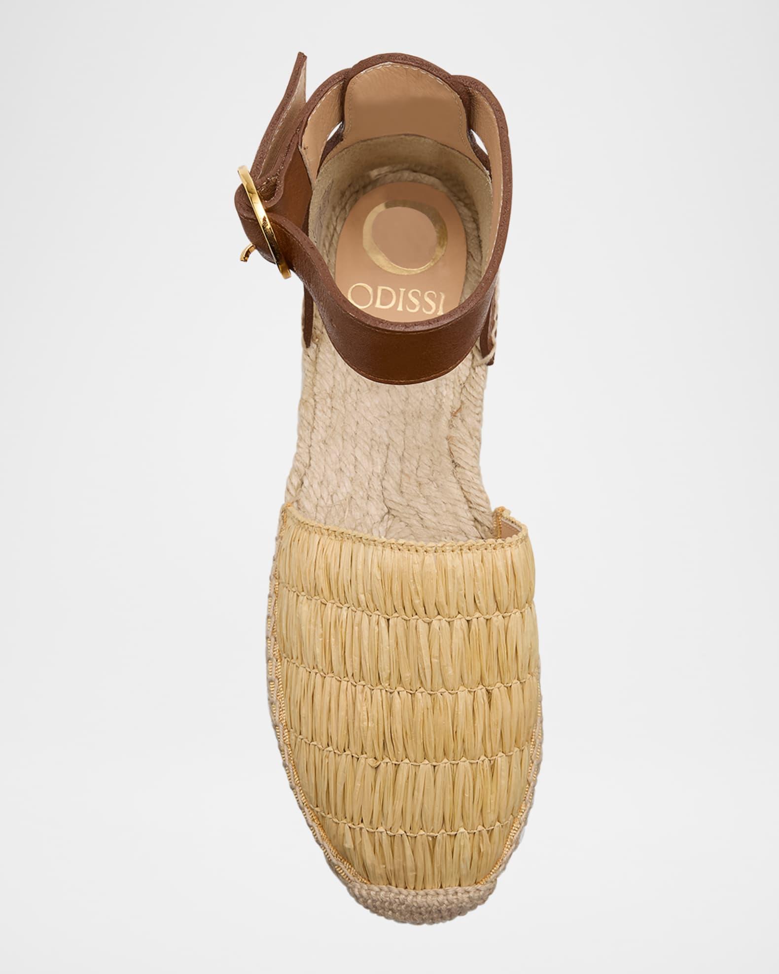Lily Raffia and Leather Espadrilles Product Image