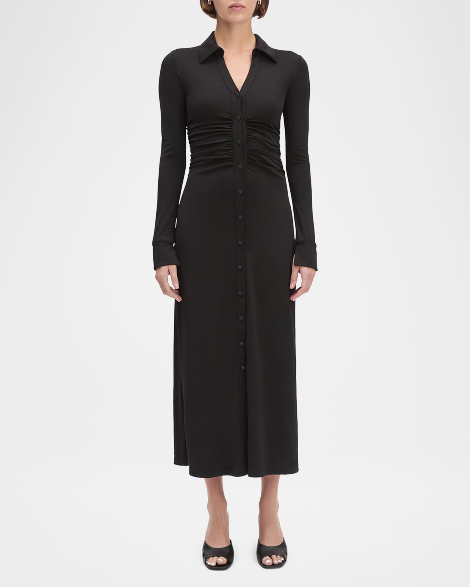 The Naomi Button-Front Midi Dress Product Image