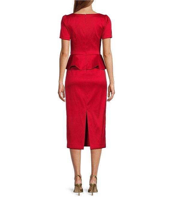 Antonio Melani Gwendolyn Sweetheart Neck Sheath Midi Dress Product Image