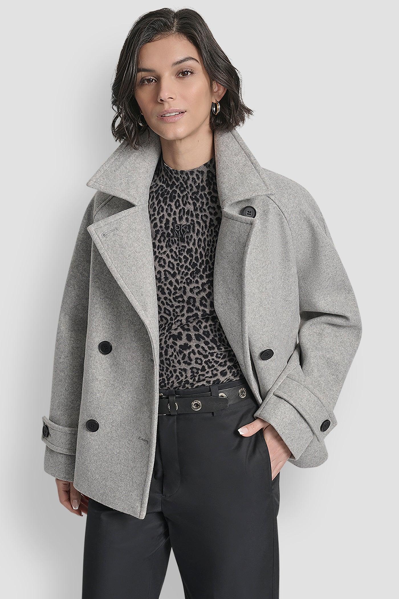 SHORT FAUX WOOL JACKET Product Image