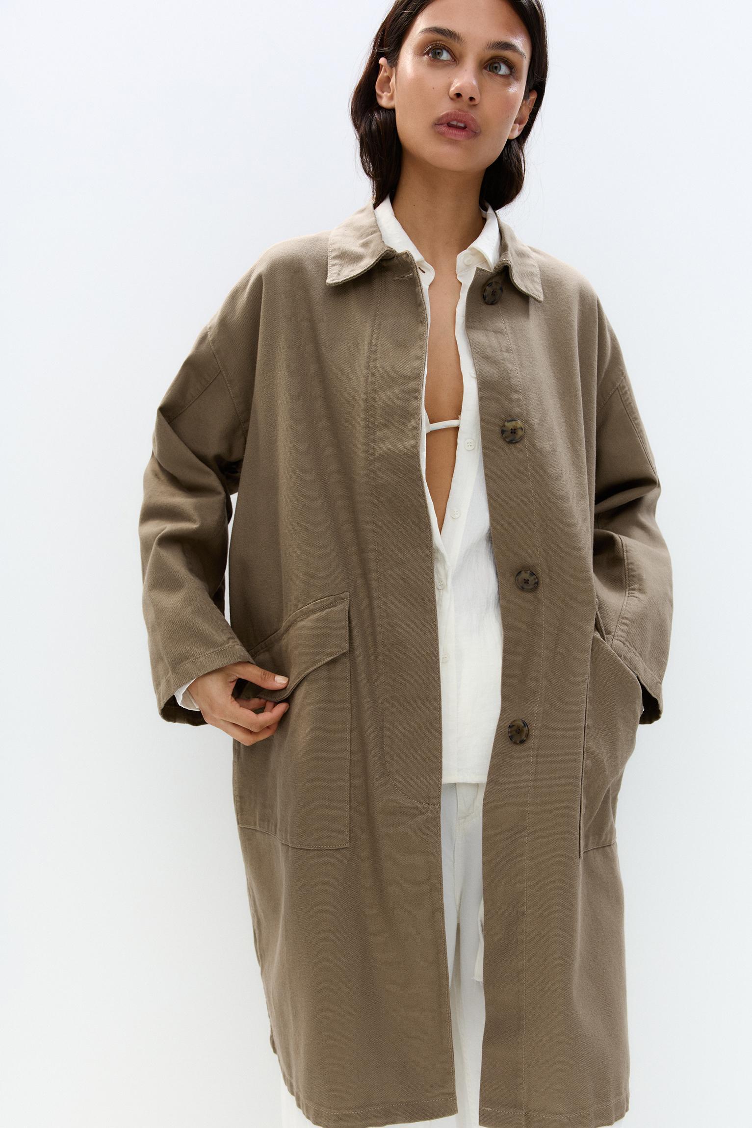 Oversize coat with pockets Product Image