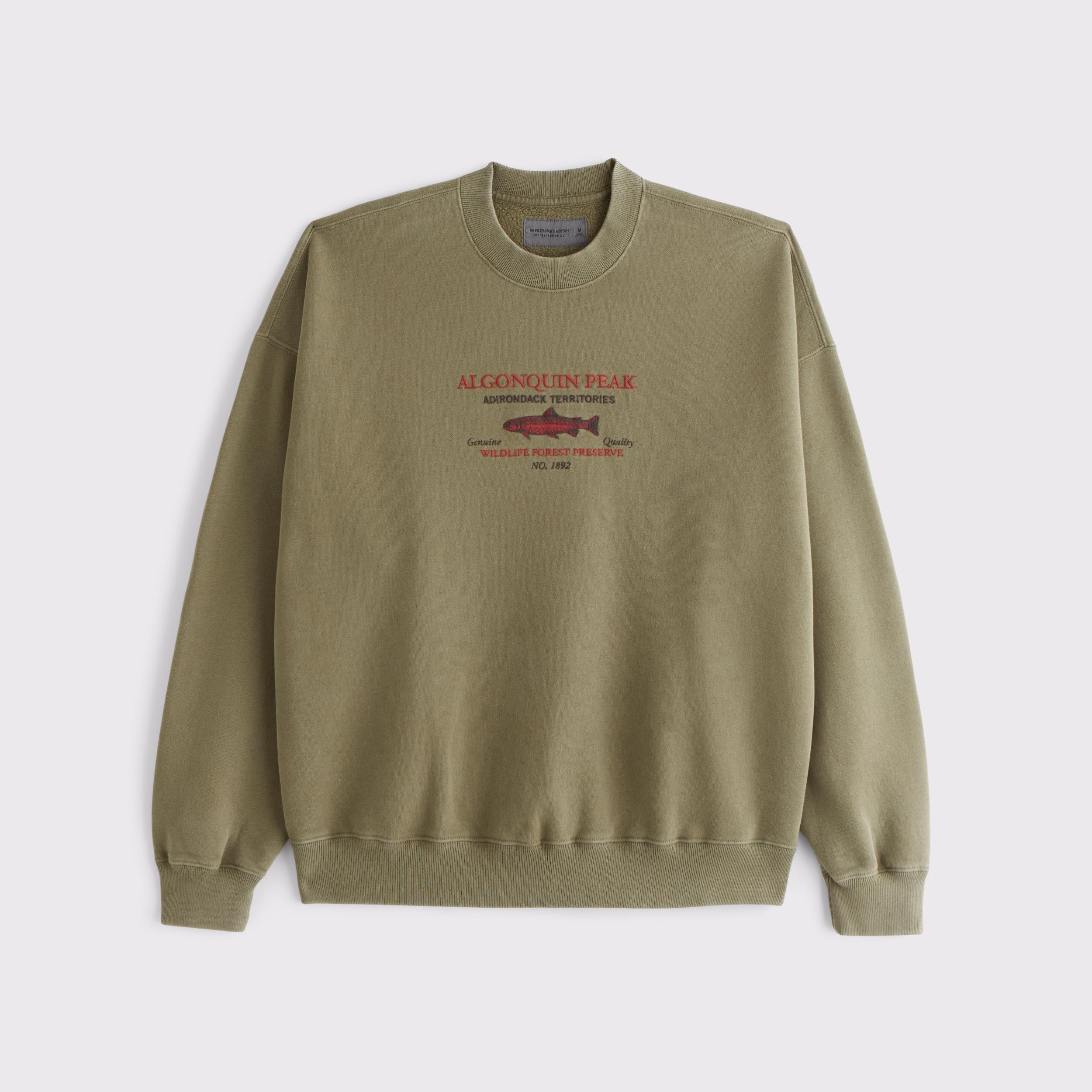 Fishing Graphic Crew Sweatshirt Product Image