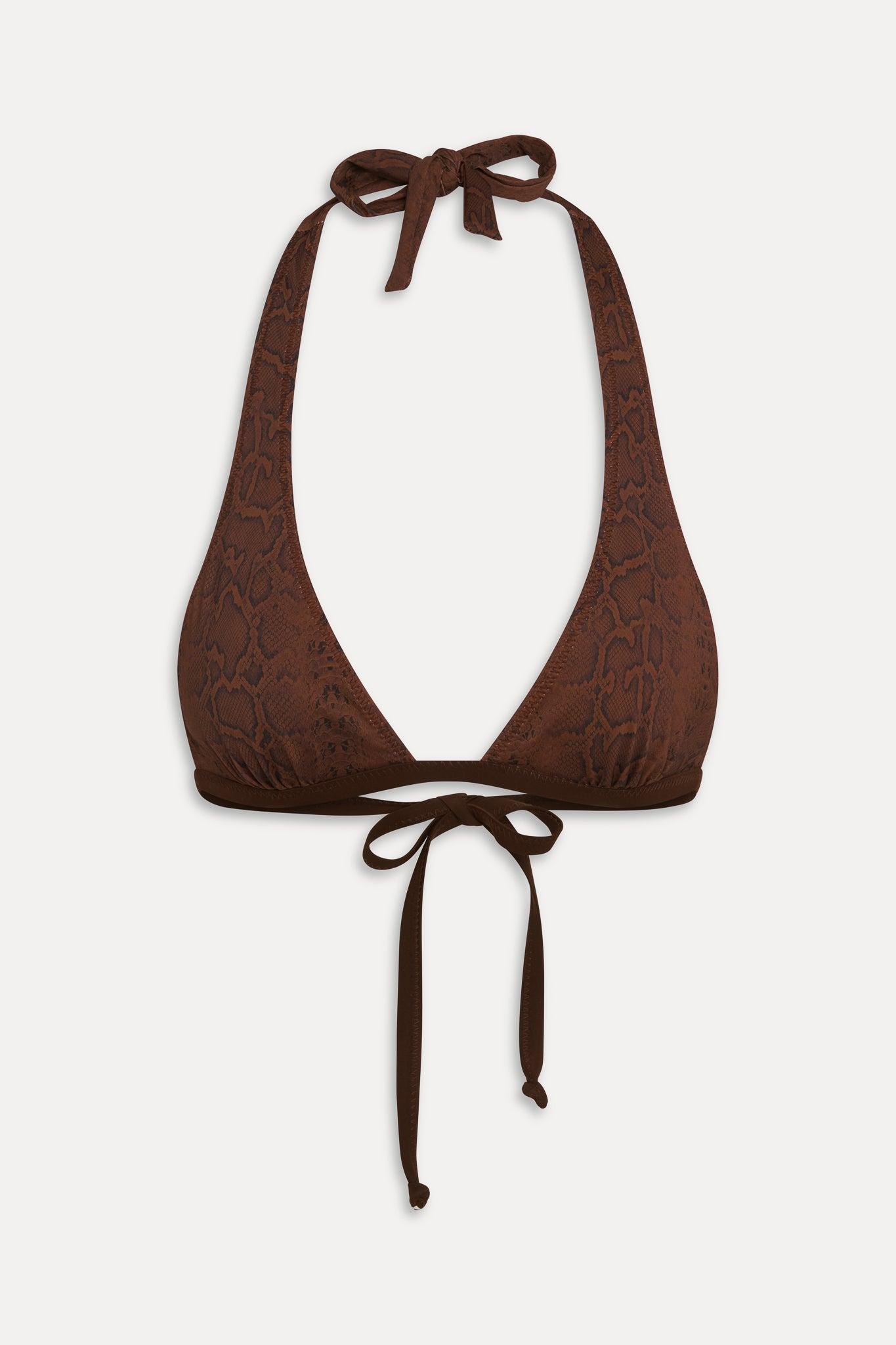 x Réalisation Par Frank Reversible Bikini Top - Python/Animal Product Image