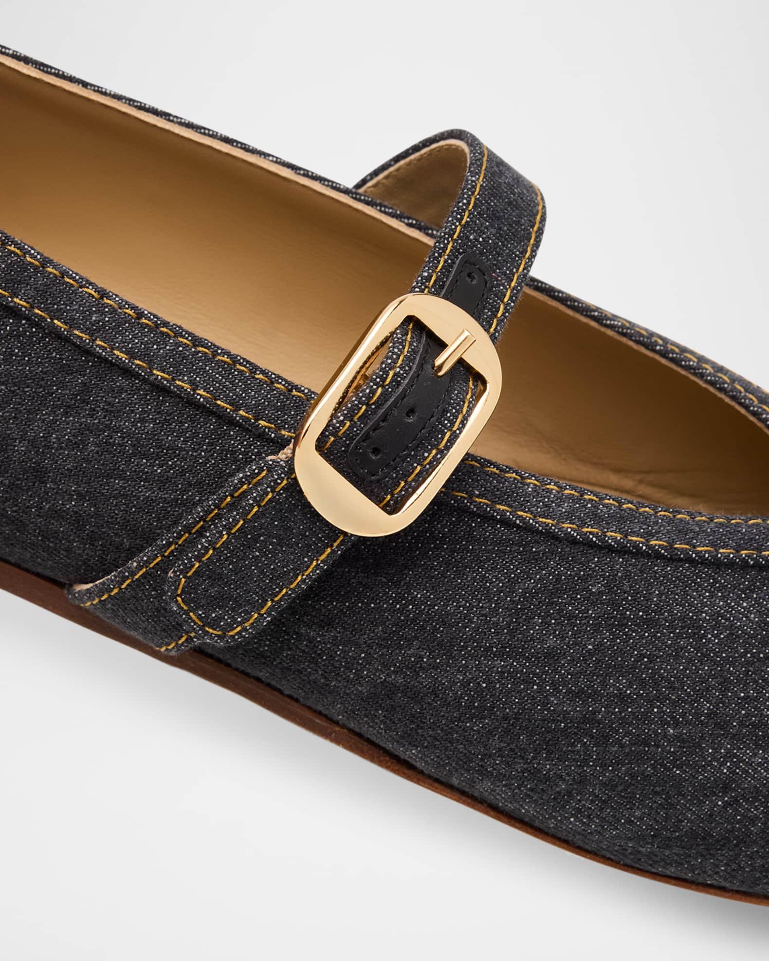 Stella Denim Mary Jane Ballerina Flats Product Image