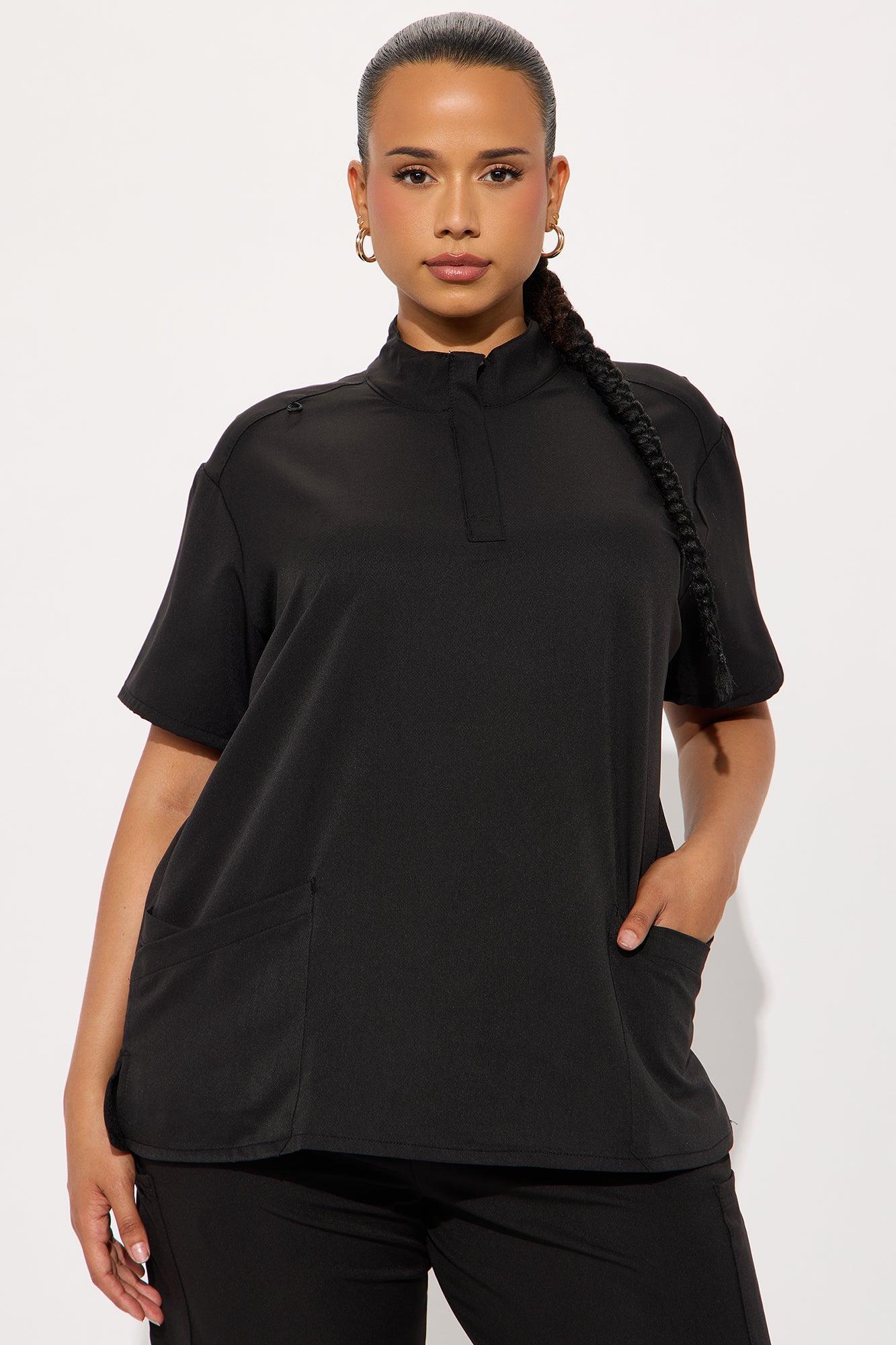 Ready For Anything 4 Way Stretch Uniform Scrub Pant Set  - Black Product Image