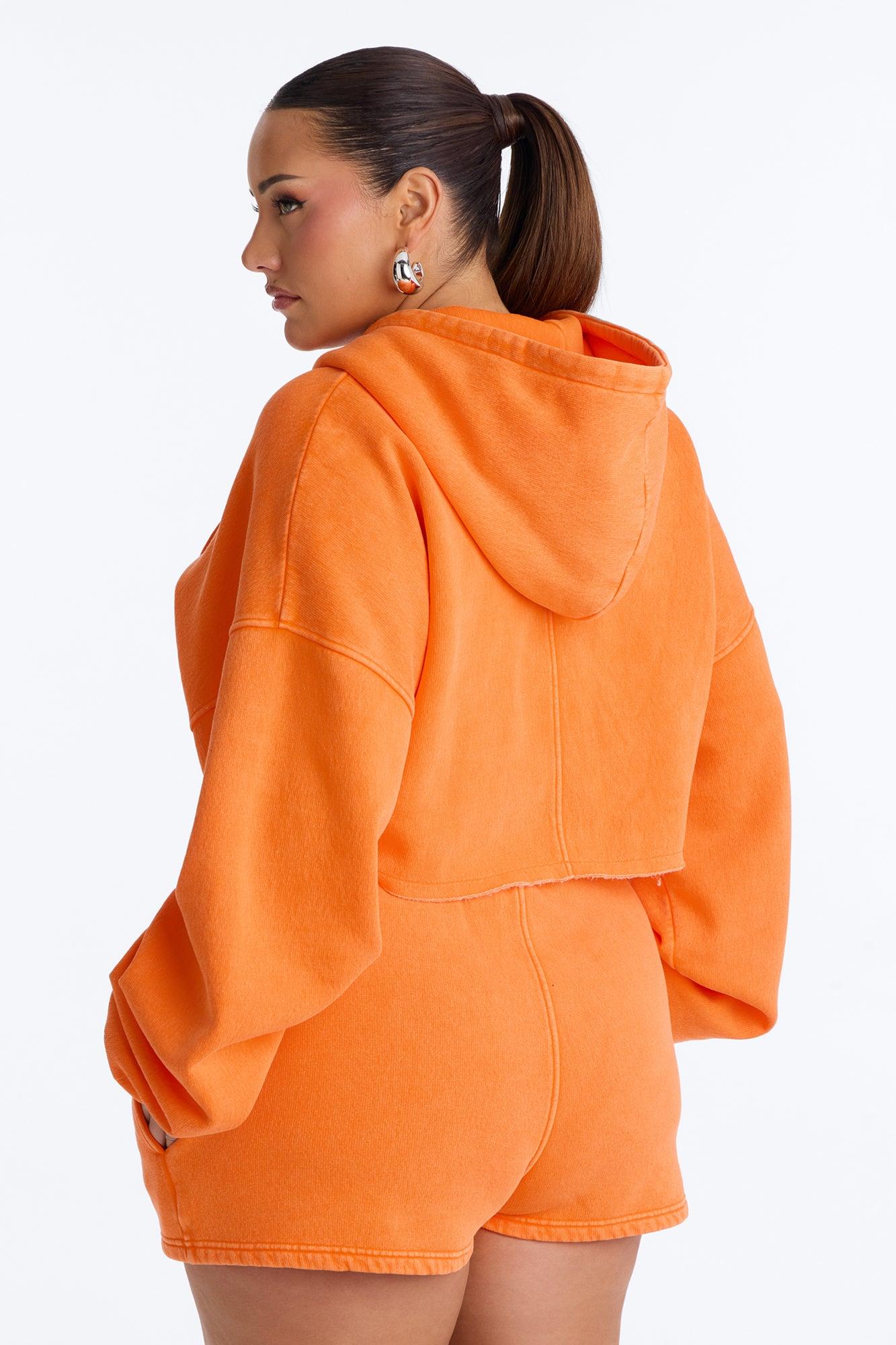 On The Go Washed Short Set - Orange Female Product Image