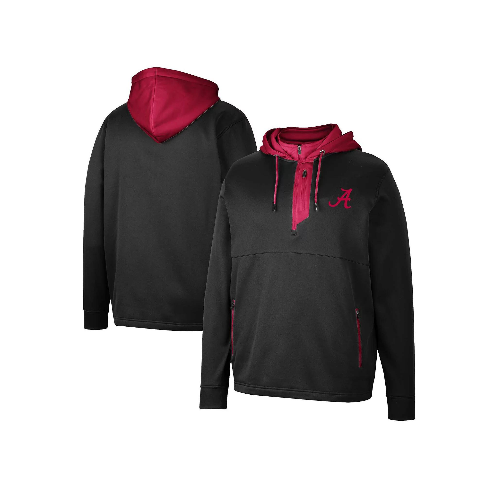 Men's Colosseum Black Michigan State Spartans Luge 3.0 Quarter-Zip Hoodie, Size: Small Product Image