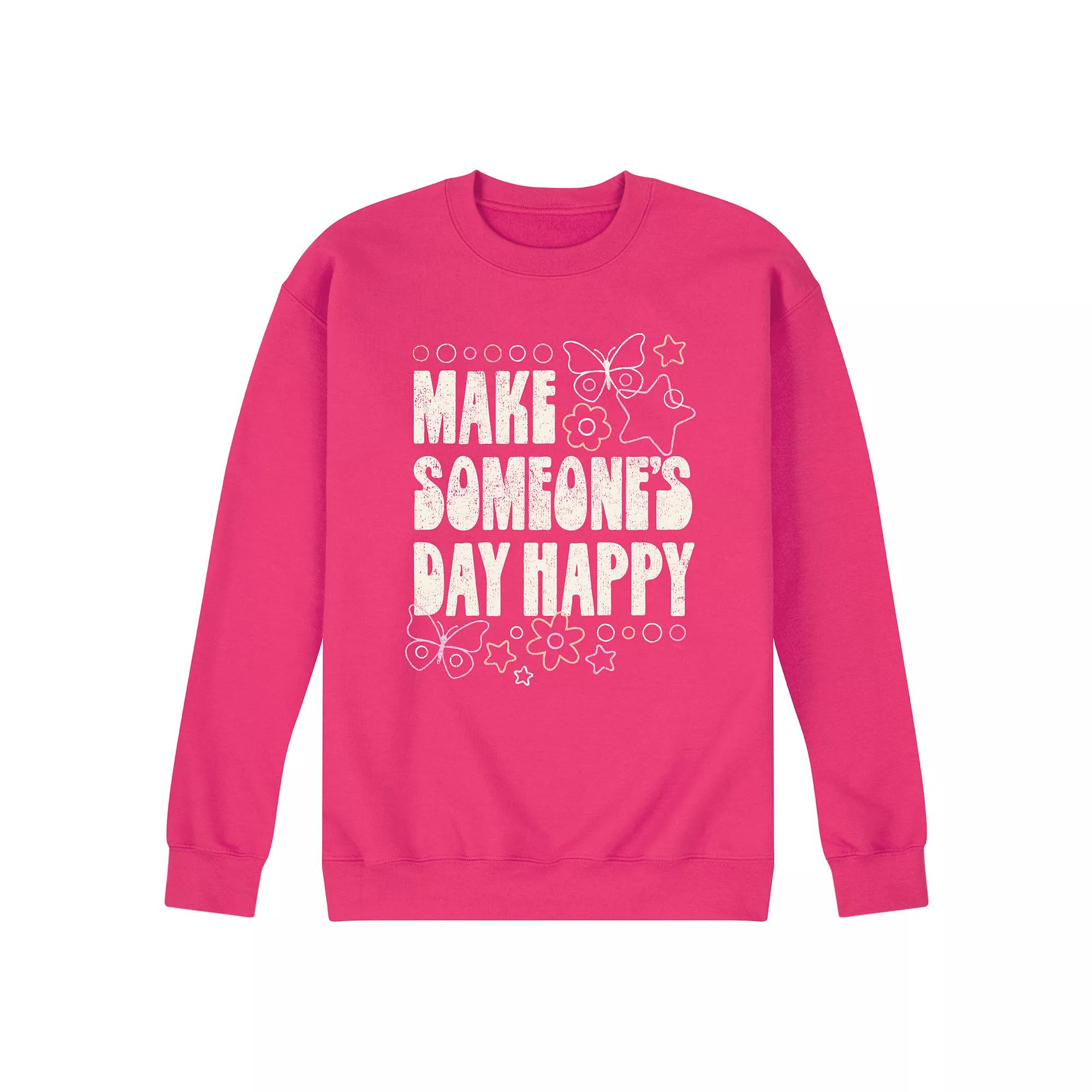 Men's Make Someone's Day Happy Fleece Sweatshirt,  Product Image